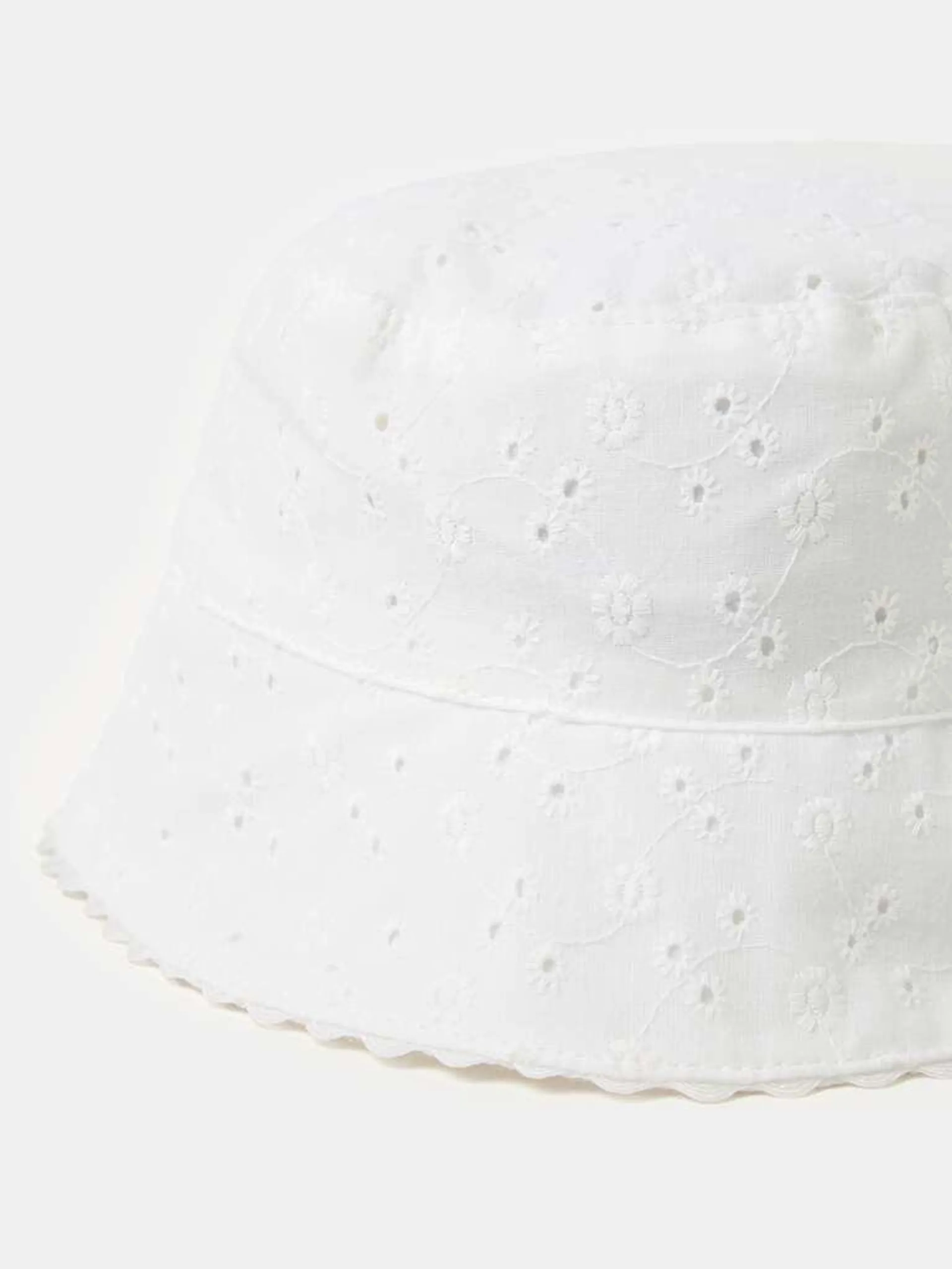 Sombrero cloche de bordado inglés Blanco óptico