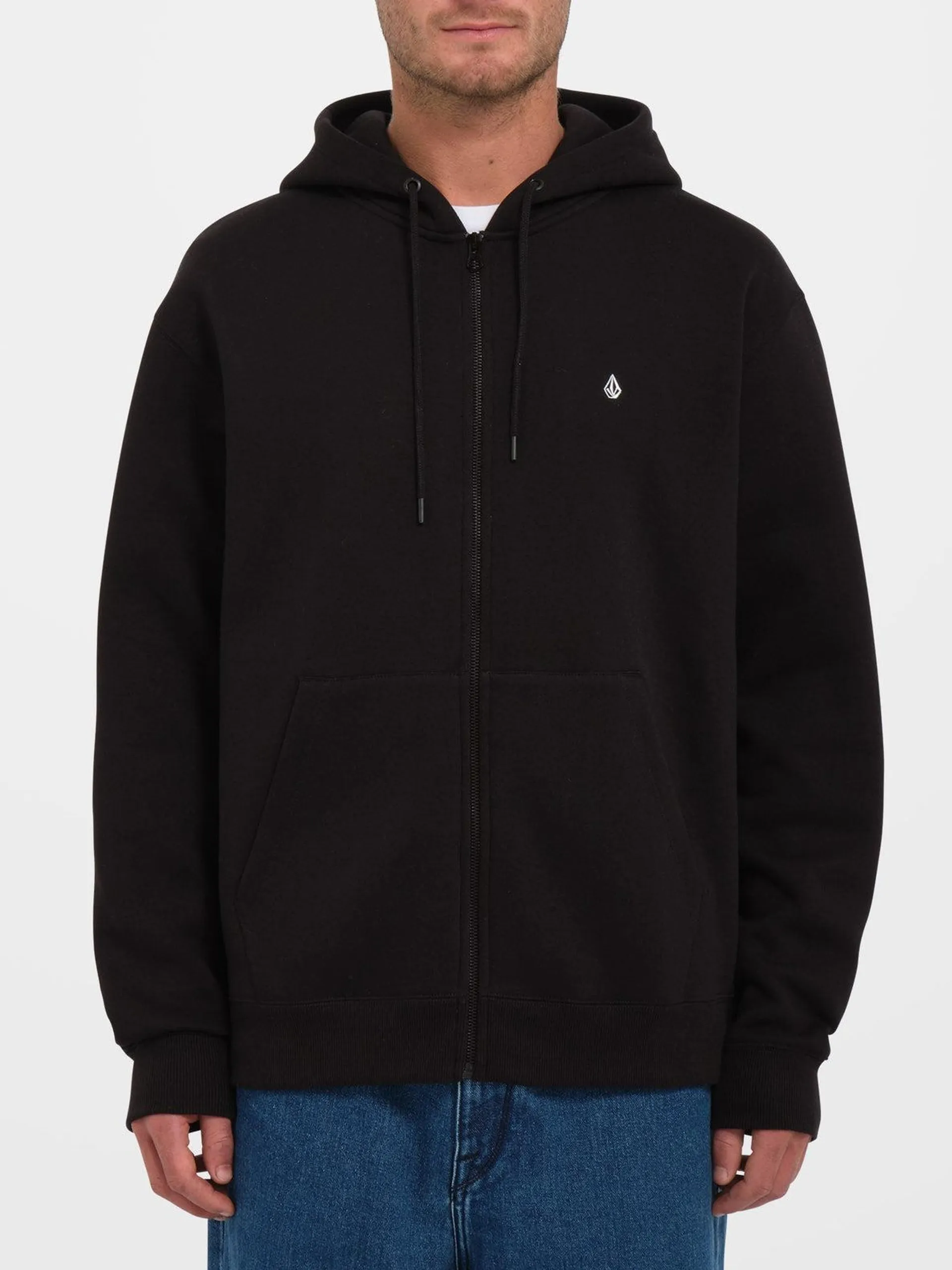 Sudadera con capucha Single Stone Zip - BLACK