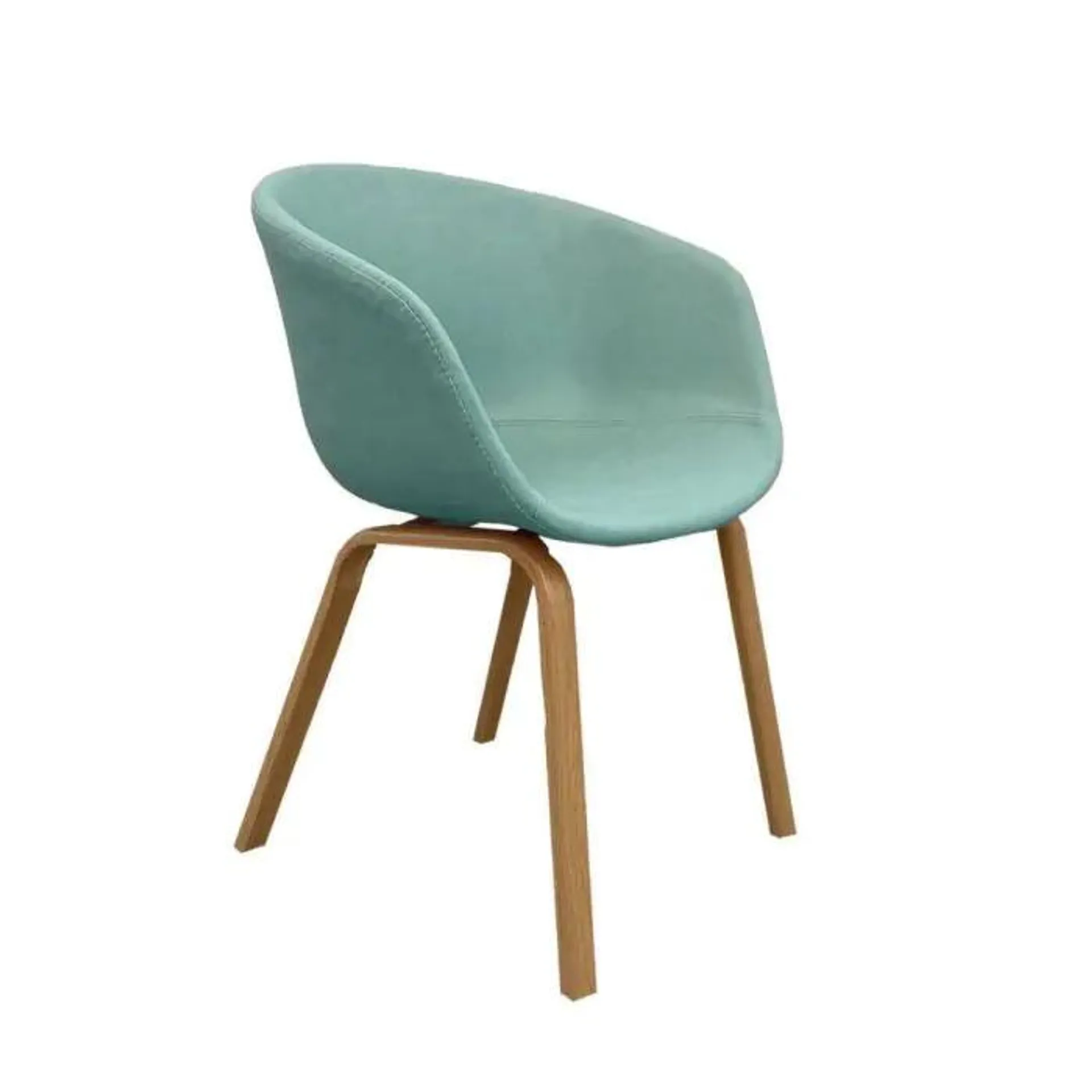 Silla de Comedor con Asiento tapizado en Verde NANTE