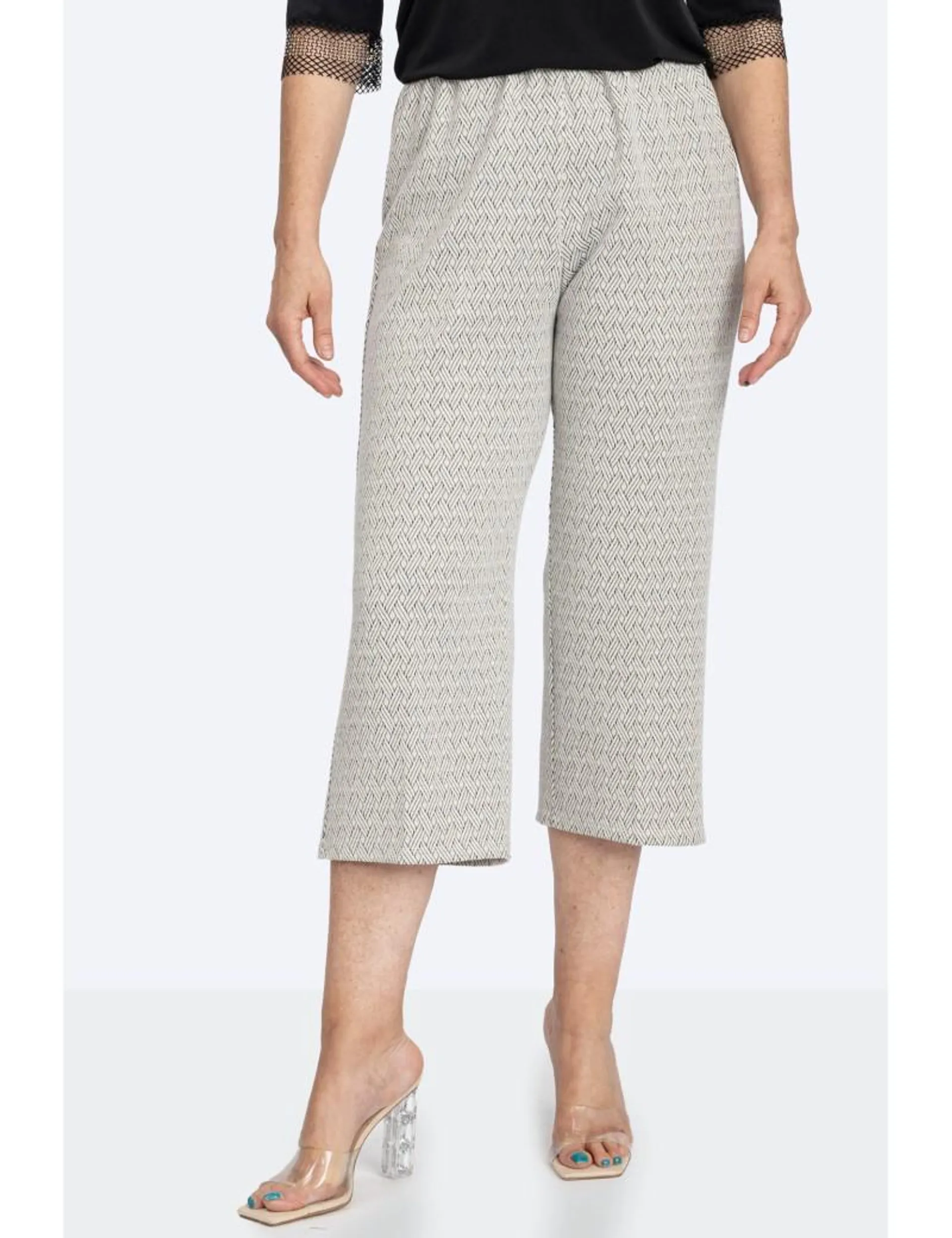 Pantalón Culotte Jacquard Lúrex