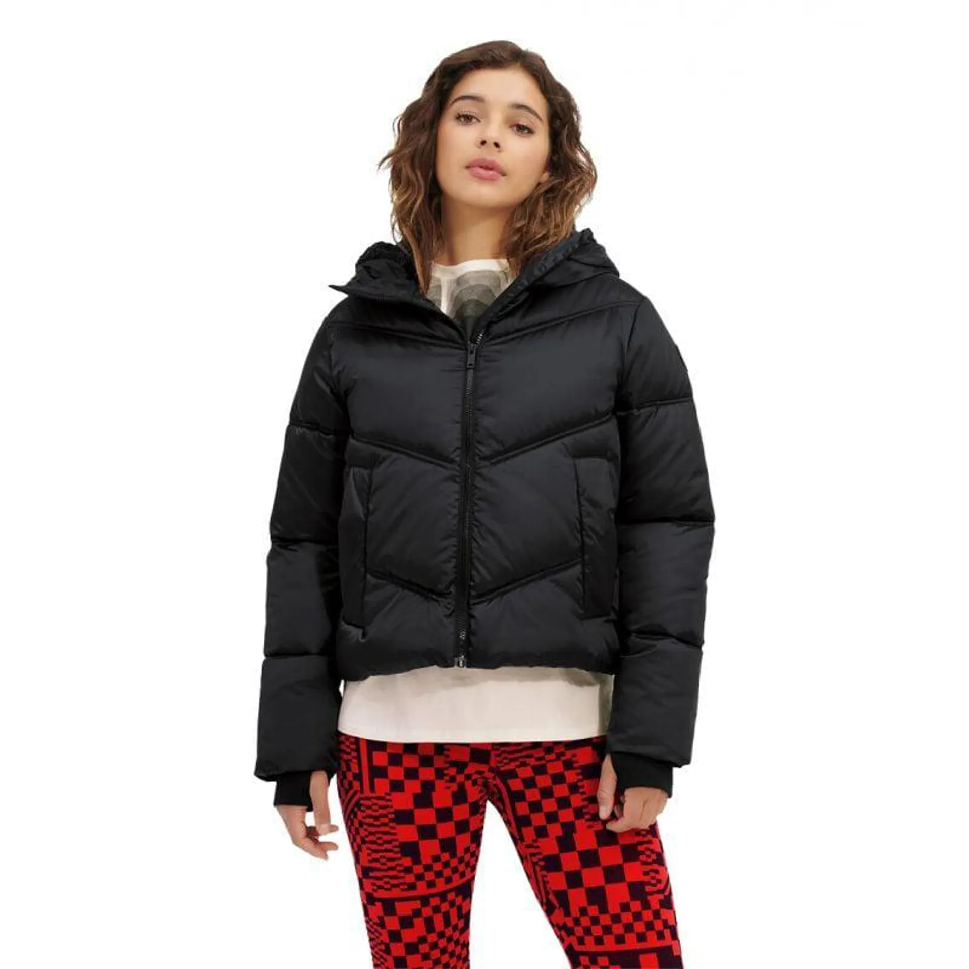 Mujer UGG Ronney Cropped Puffer (alquitrán)