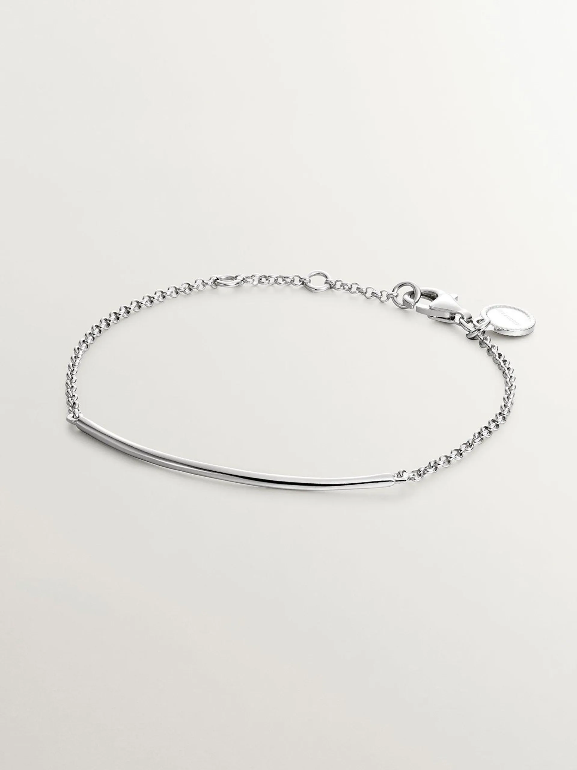 Pulsera de plata 925 con forma de tubo