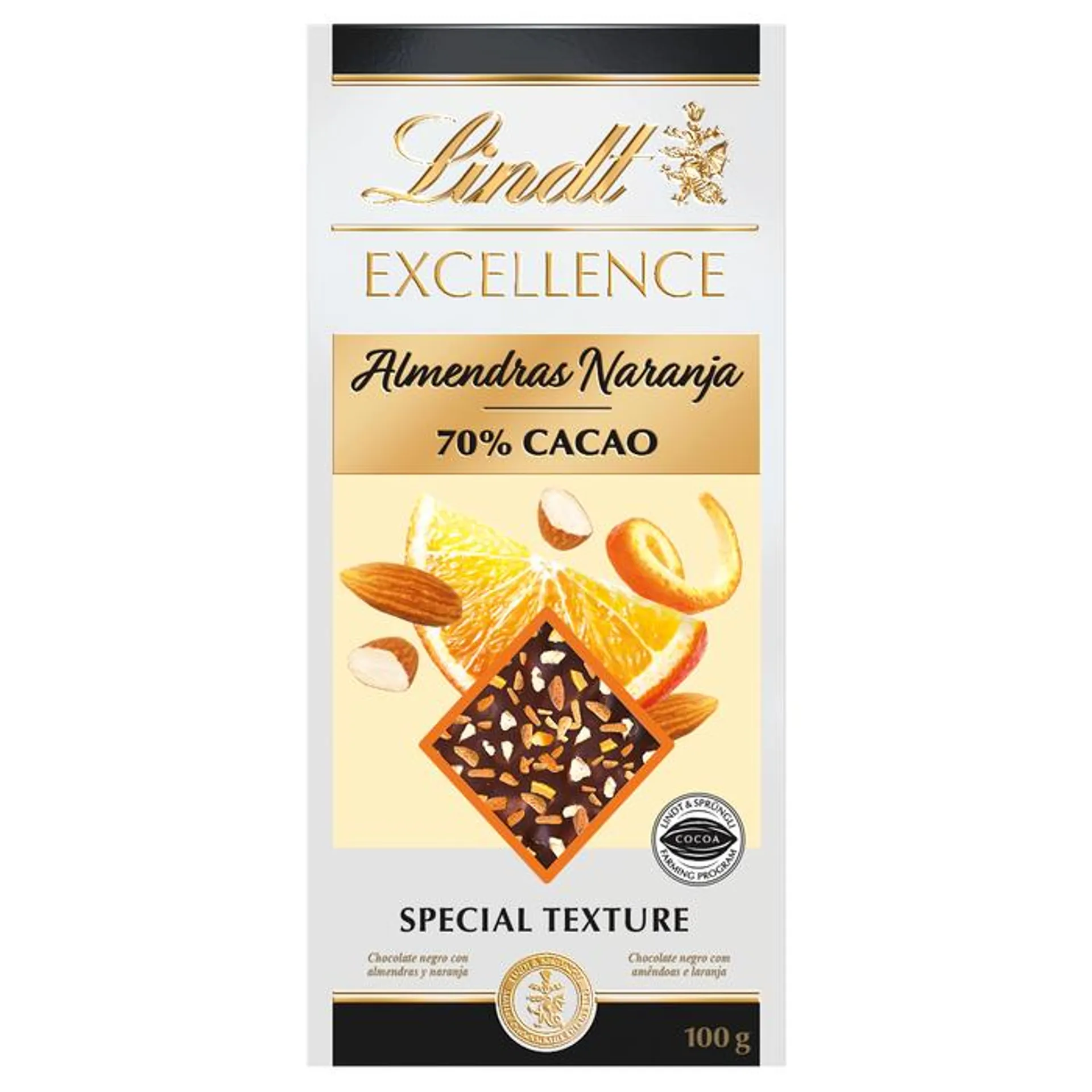 Excellence 70% Cacao con Naranja y Almendras 100g - Lindt