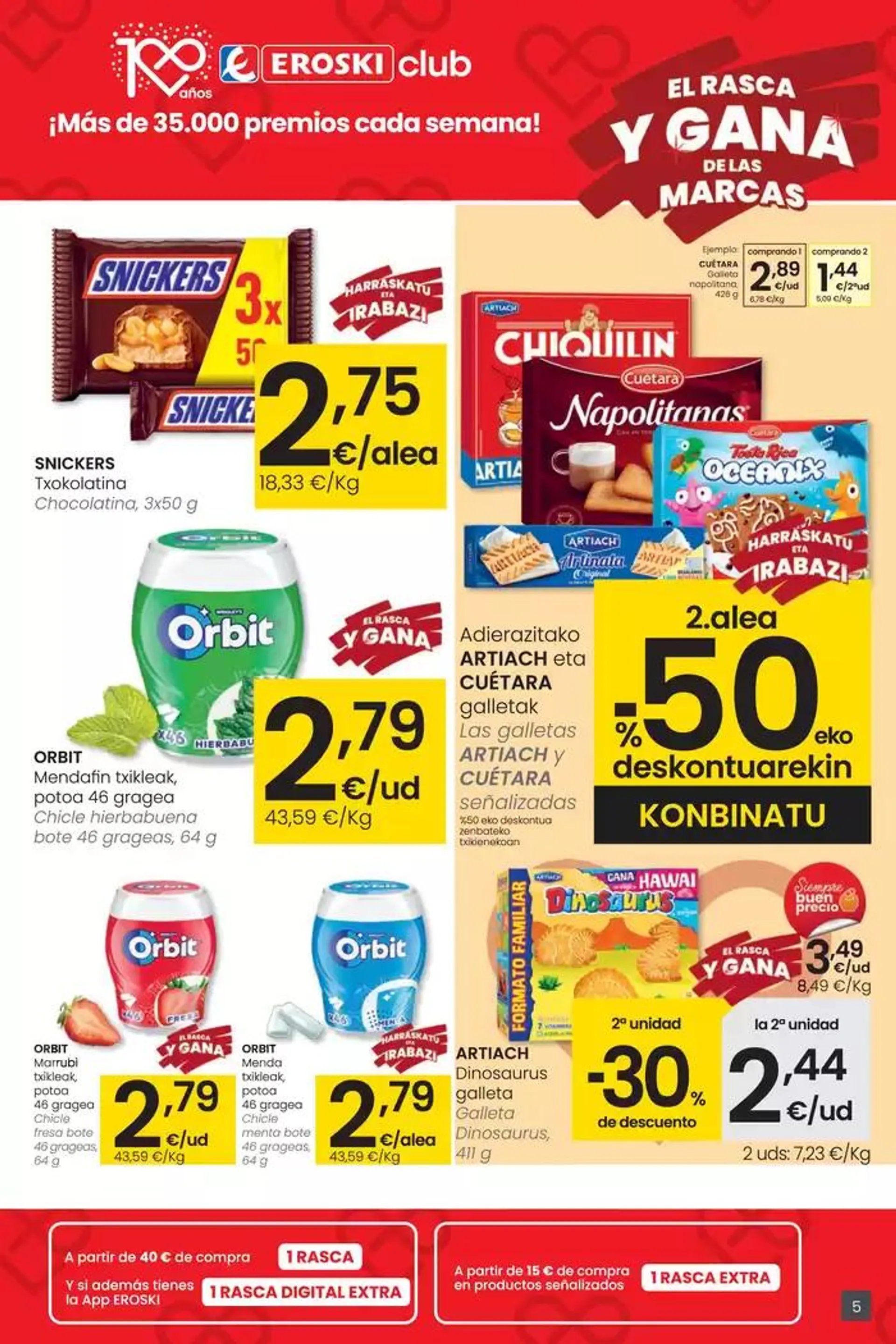 Catálogo de 2000 produktu baino gehiago, BETI PREZIO ONEAN SUPERMERKATUAK EROSKI CITY 31 de octubre al 12 de noviembre 2024 - Página 5