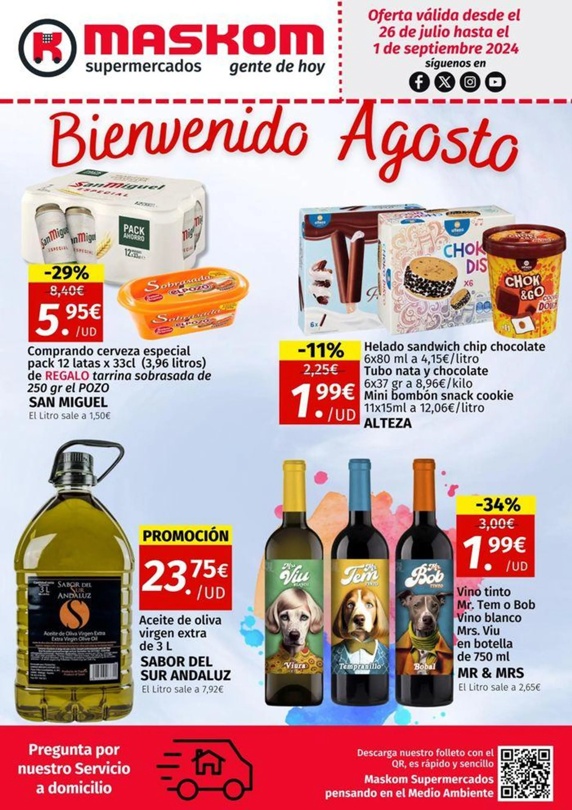 Maskom Supermercados Folleto Agosto 2024 - 1