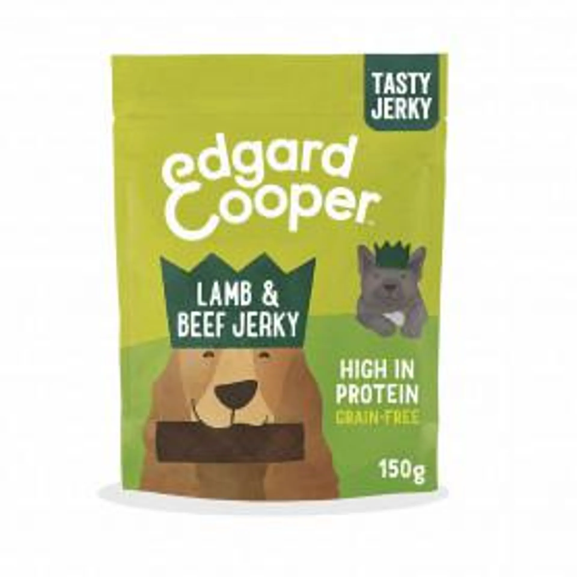 Edgard & Cooper, jerkeys sin cereales con cordero, vacuno, pera y manzana
