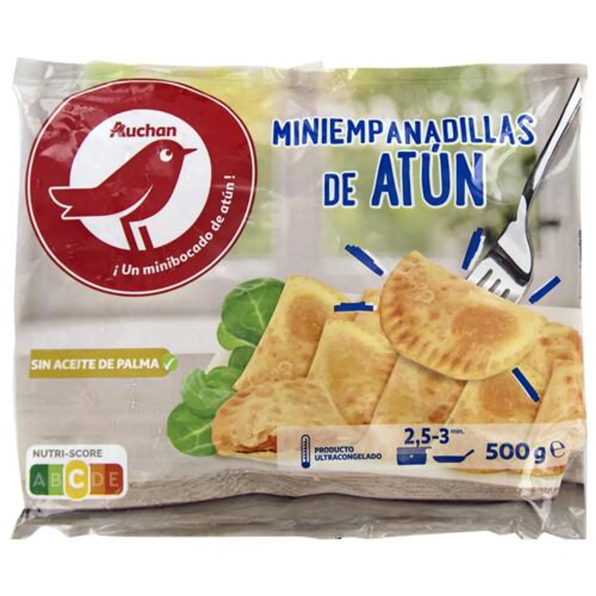 PRODUCTO ALCAMPO Mini empanadillas ultracongeladas, rellenas de atún y tomate PRODUCTO ALCAMPO 500 g.