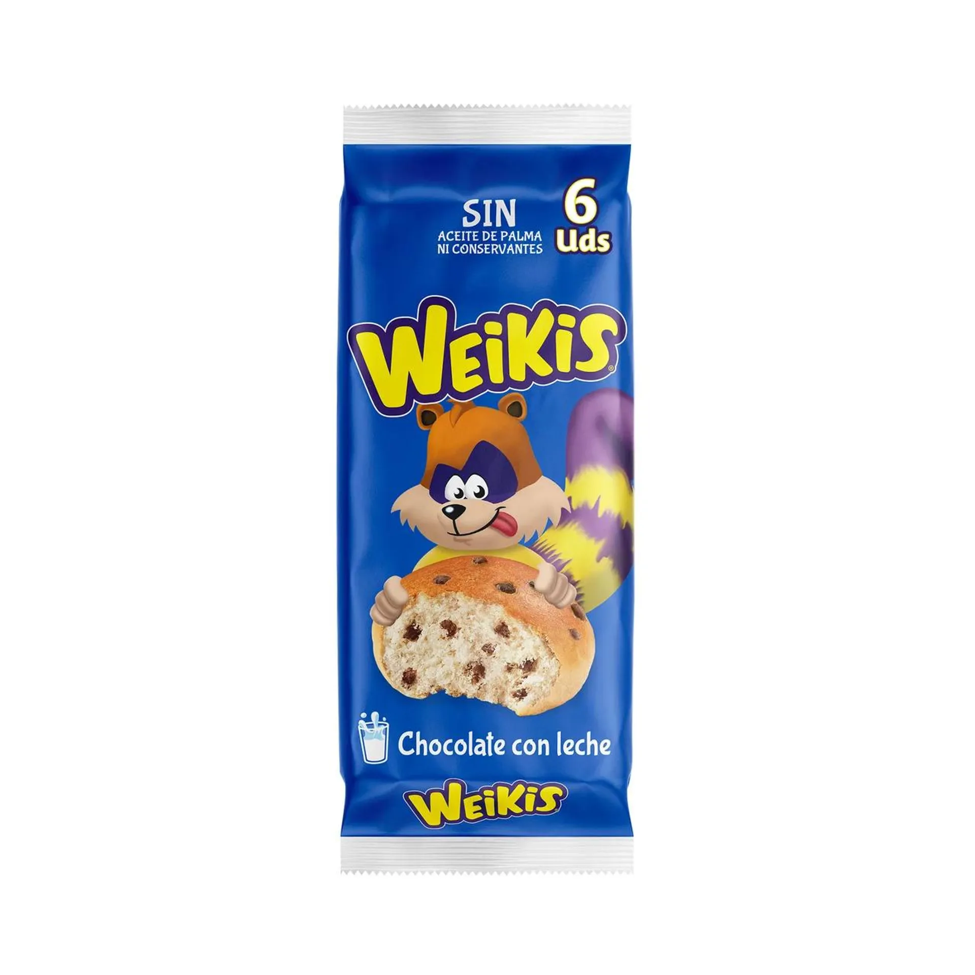 LA BELLA EASO WEIKIS Bollitos de leche con pepitas de chocolate 6 uds. 250 g.