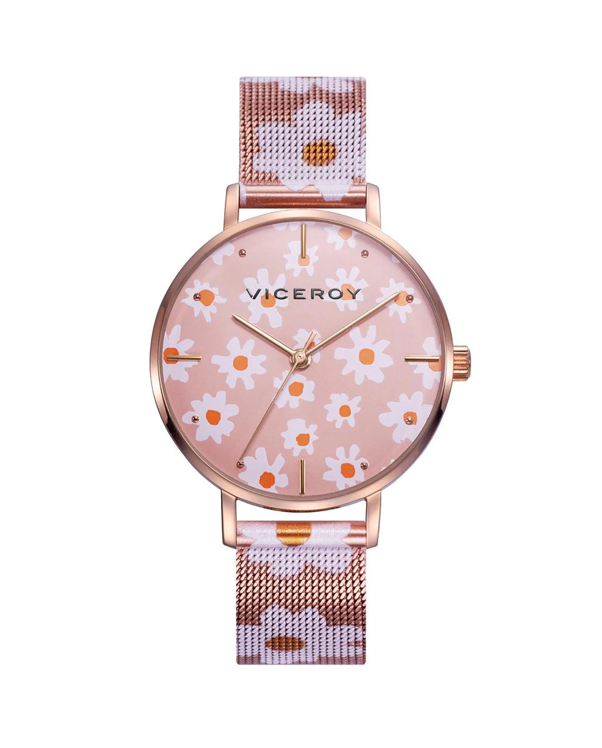 Reloj de mujer Viceroy Kiss de acero con malla milanesa bicolor