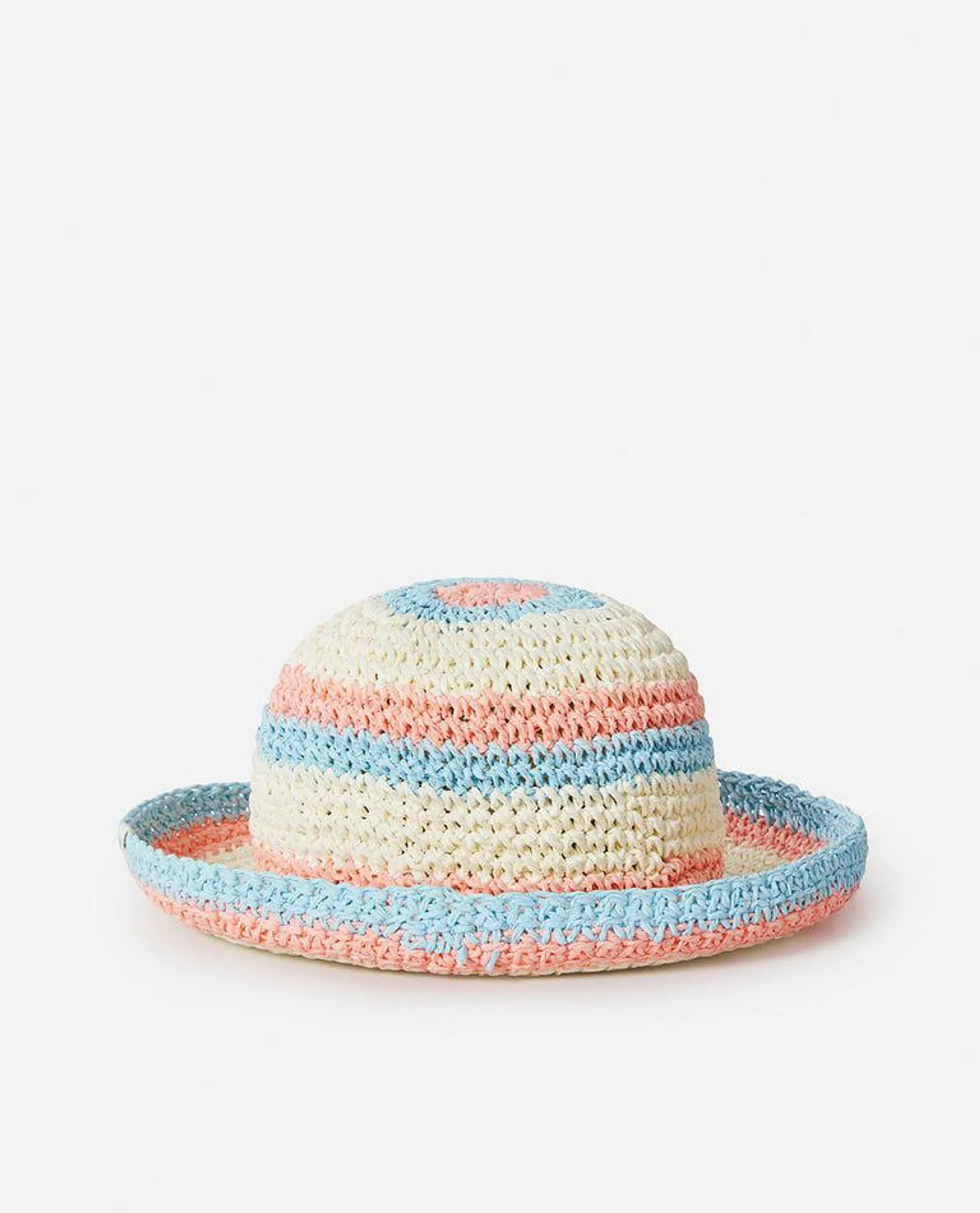 Sombrero de ganchillo Sun stripe Niña