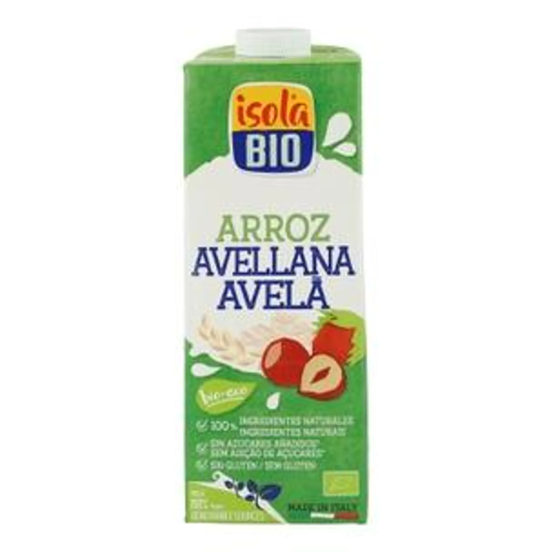 Bebida BIO Arroz y Avellana Isola Bio 1 L