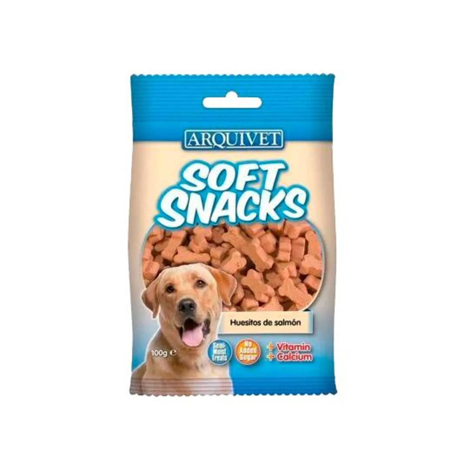 SOFT SNACKS HUESITO POLLO/SALMÓN 100G