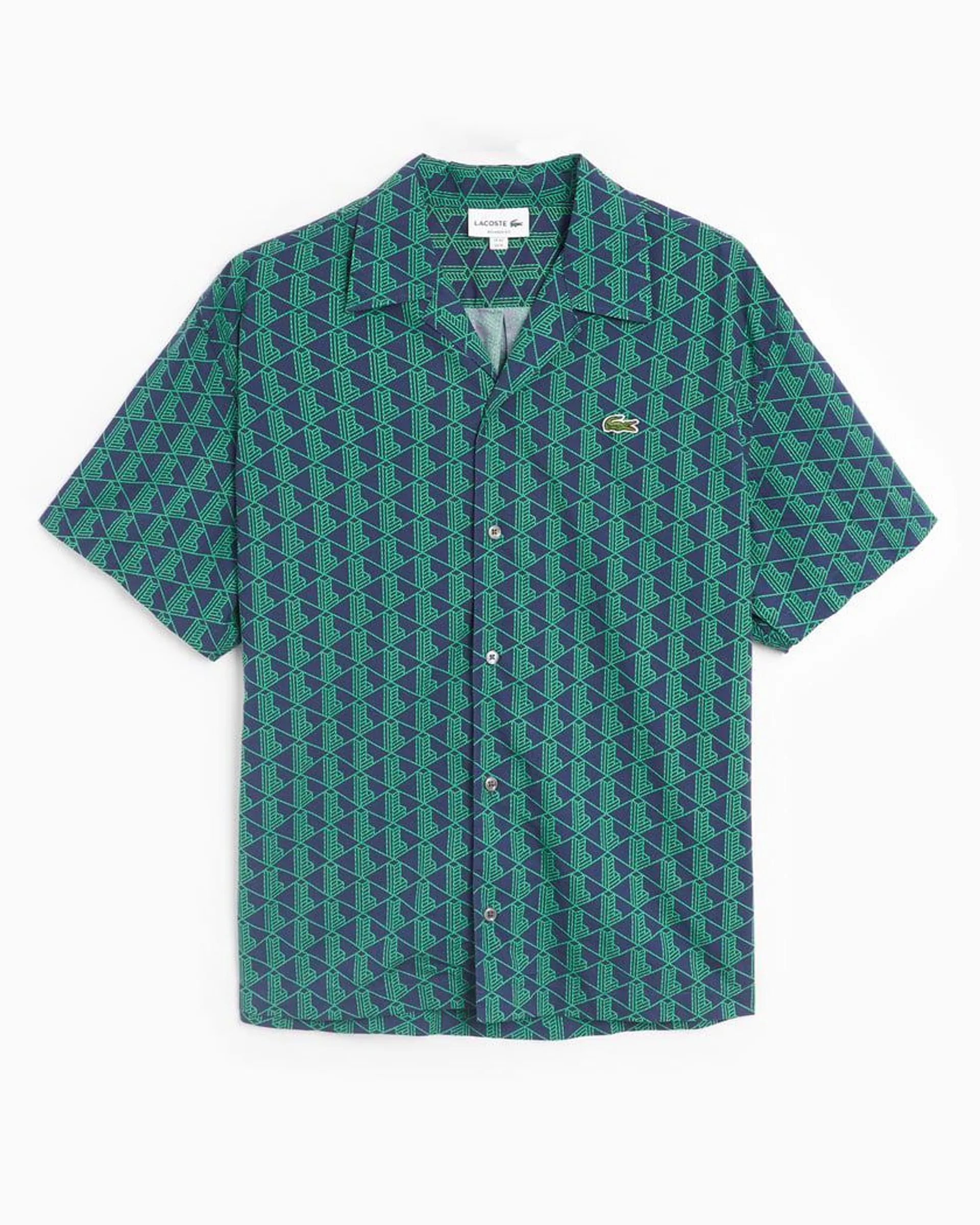 Lacoste Men's Monogram Short Sleeve Shirt