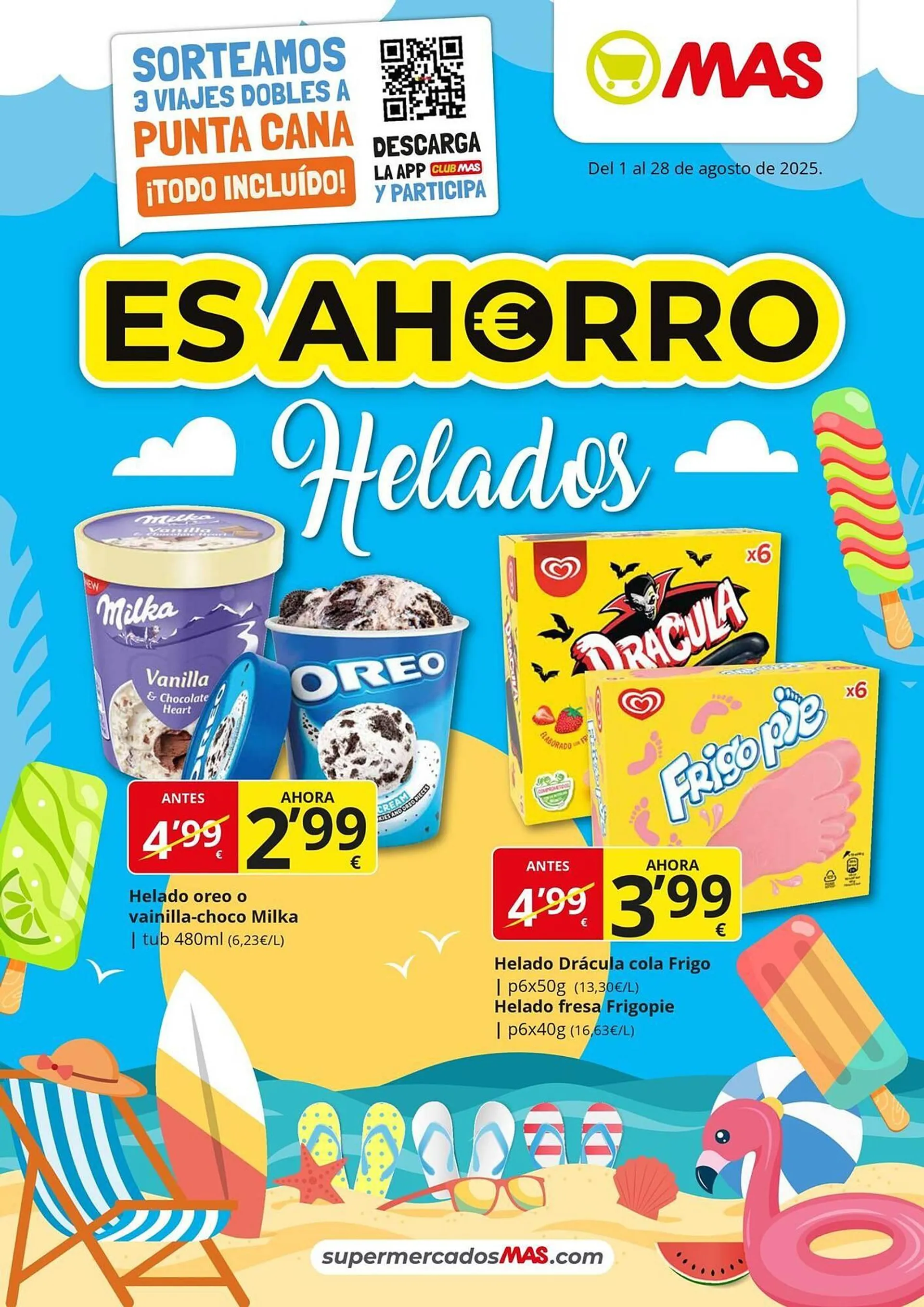 Catálogo de Folleto Supermercados MAS 5 de agosto al 28 de agosto 2025 - Página 1