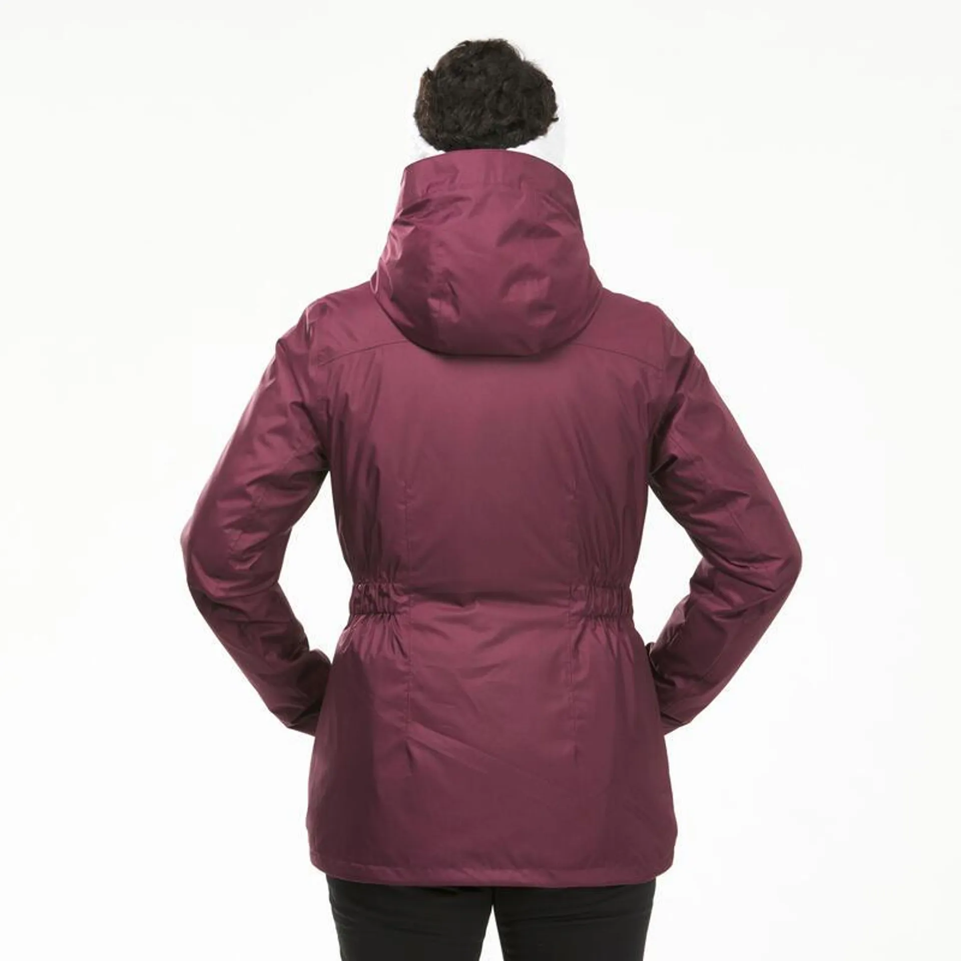 Abrigo de montaña y nieve impermeable Mujer Quechua SH100 X-Warm granate