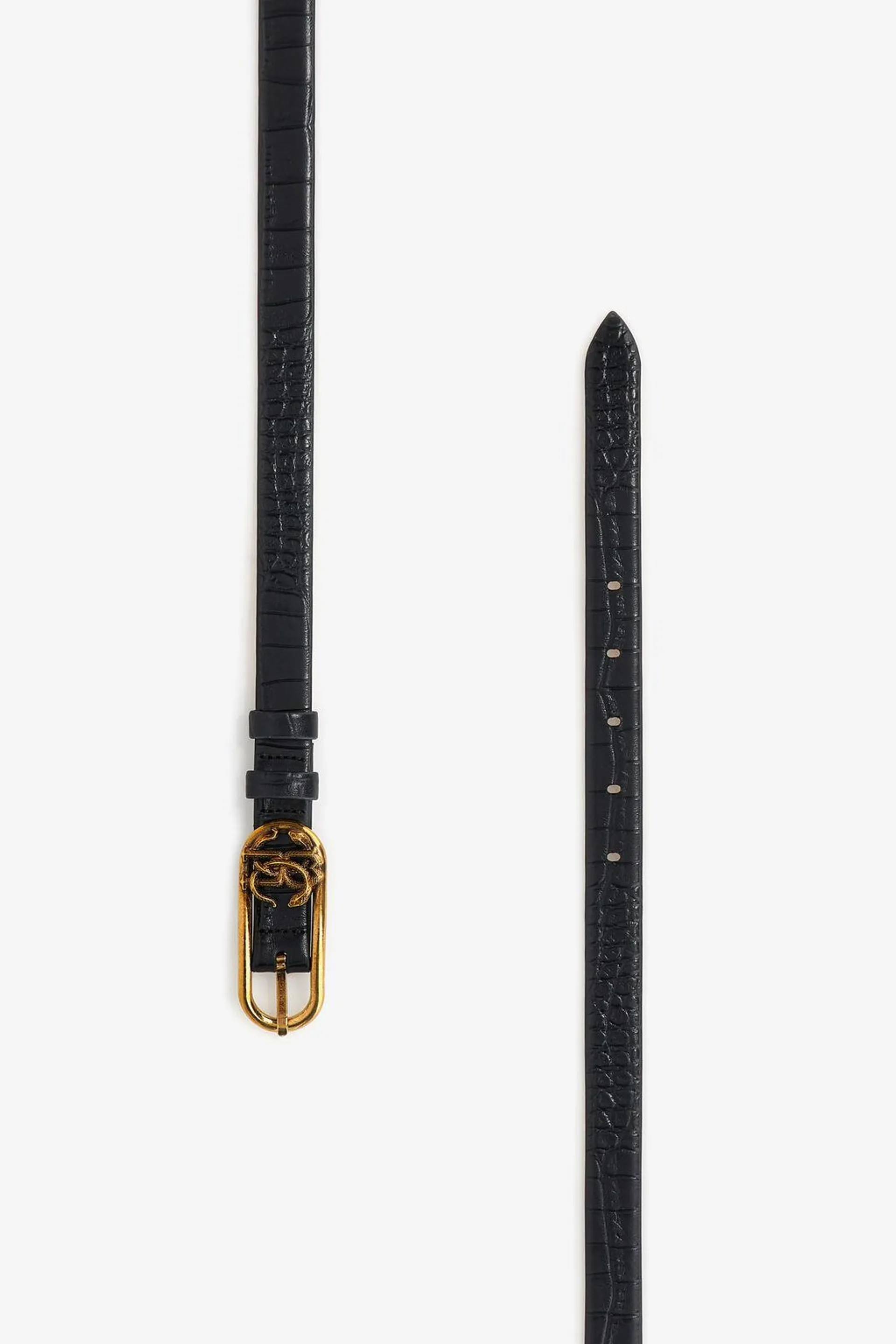 Leather belt with Monogram Mirror Snake