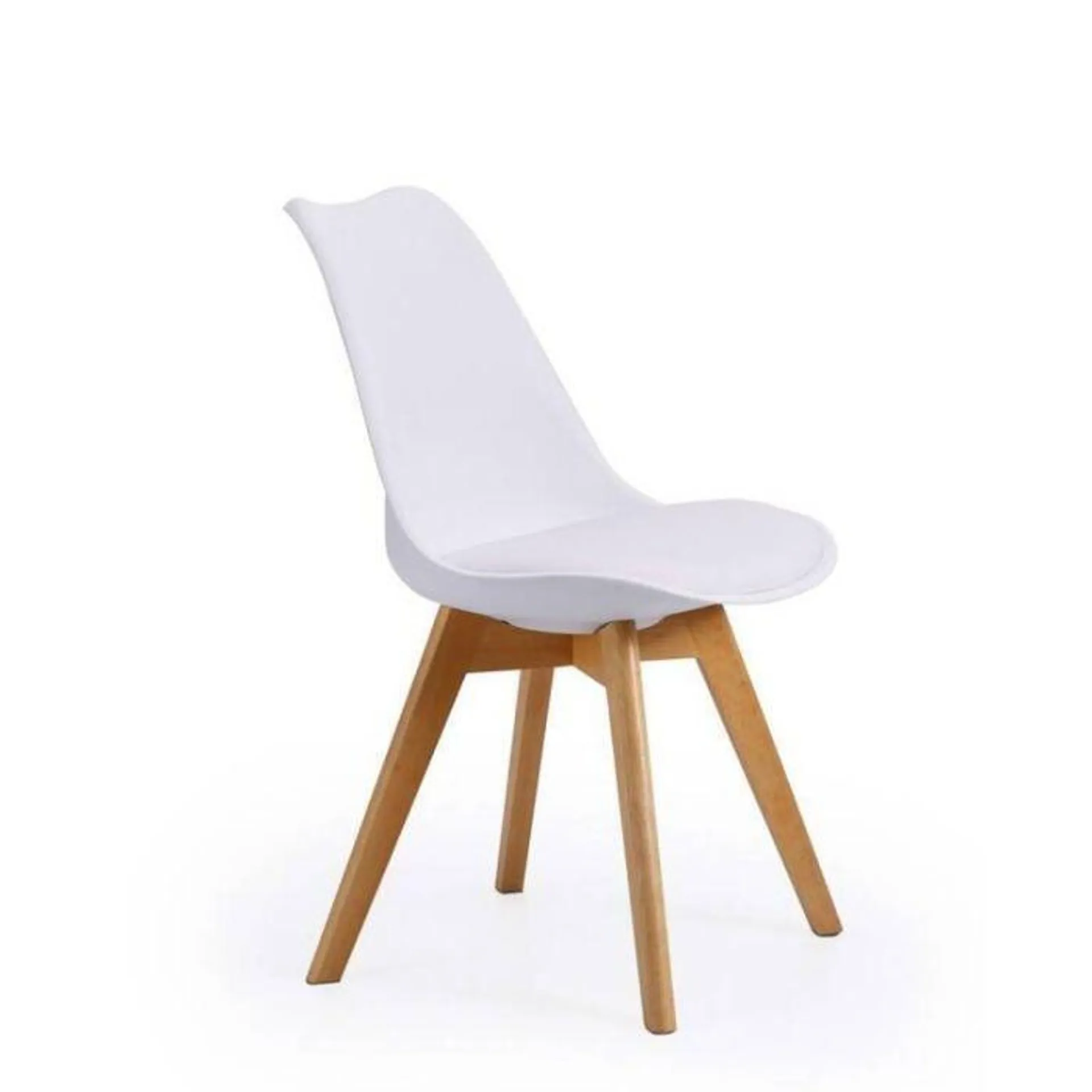 Silla de Comedor de Polipropileno con Patas de Madera OTTO 2