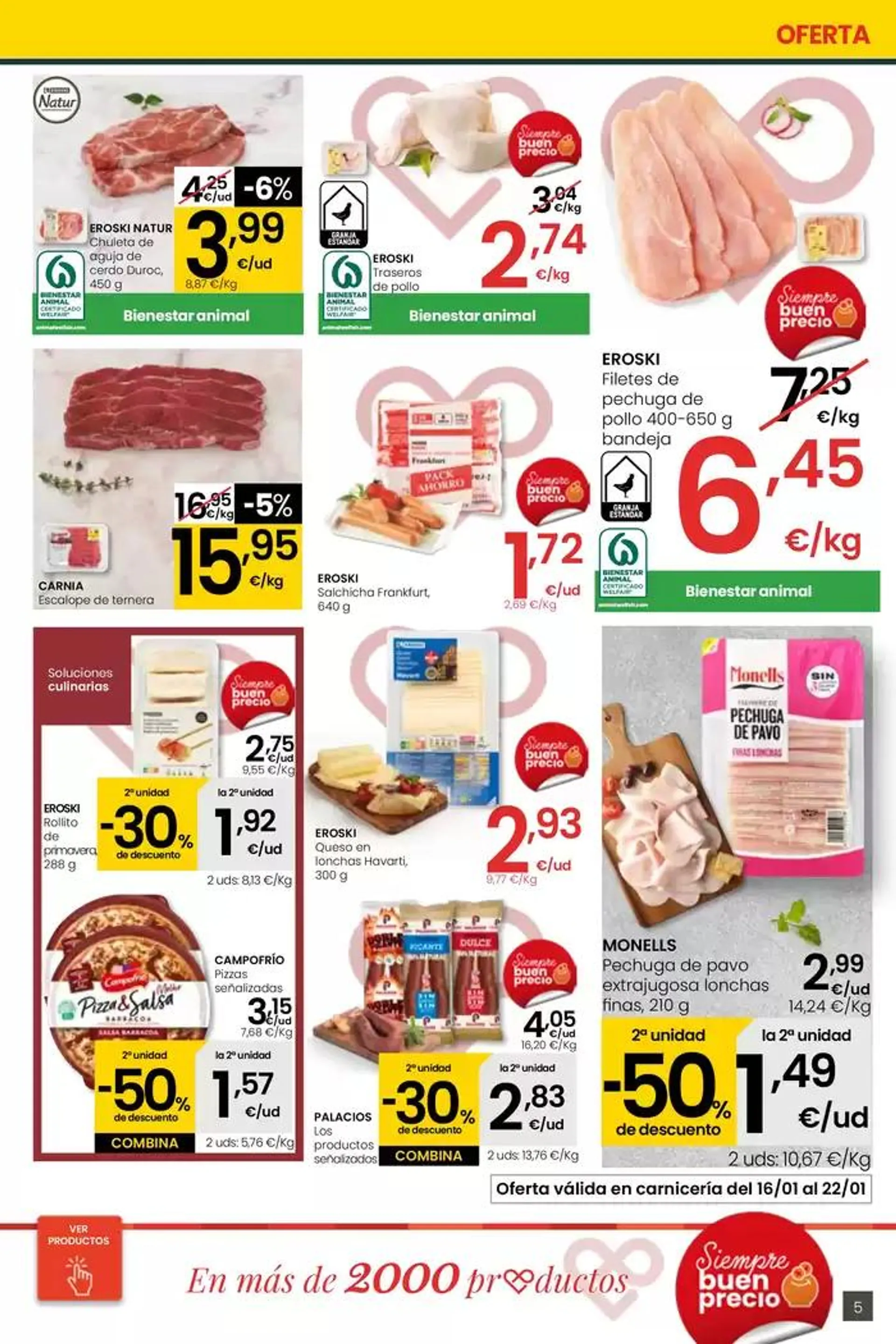 Catálogo de Más de 2000 productos, SIEMPRE A BUEN PRECIO SUPERMERCADOS EROSKI 16 de enero al 28 de enero 2025 - Página 5