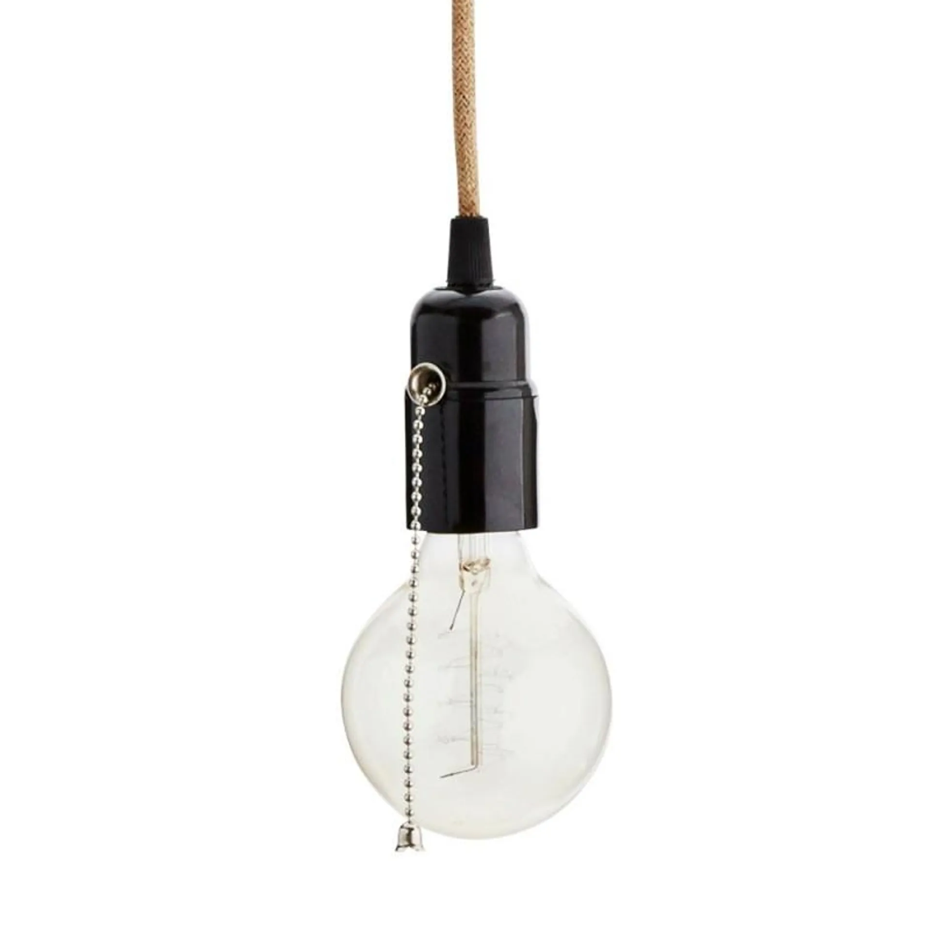 Jute lamp cable, with switch