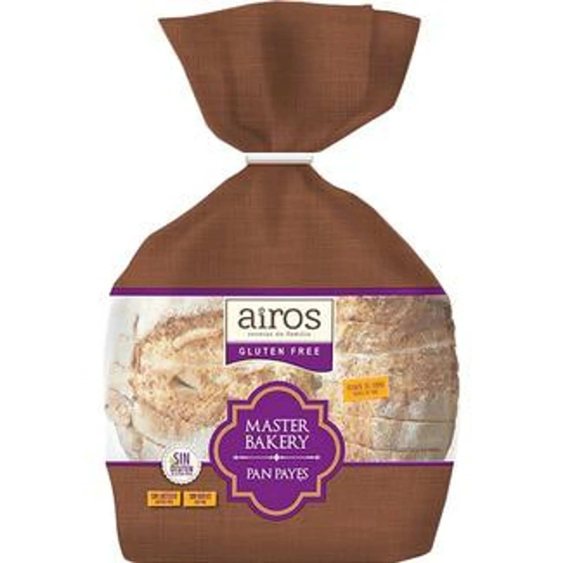 AIROS Master Bakery pan payés en rebanadas sin gluten y sin lactosa bolsa 300 g