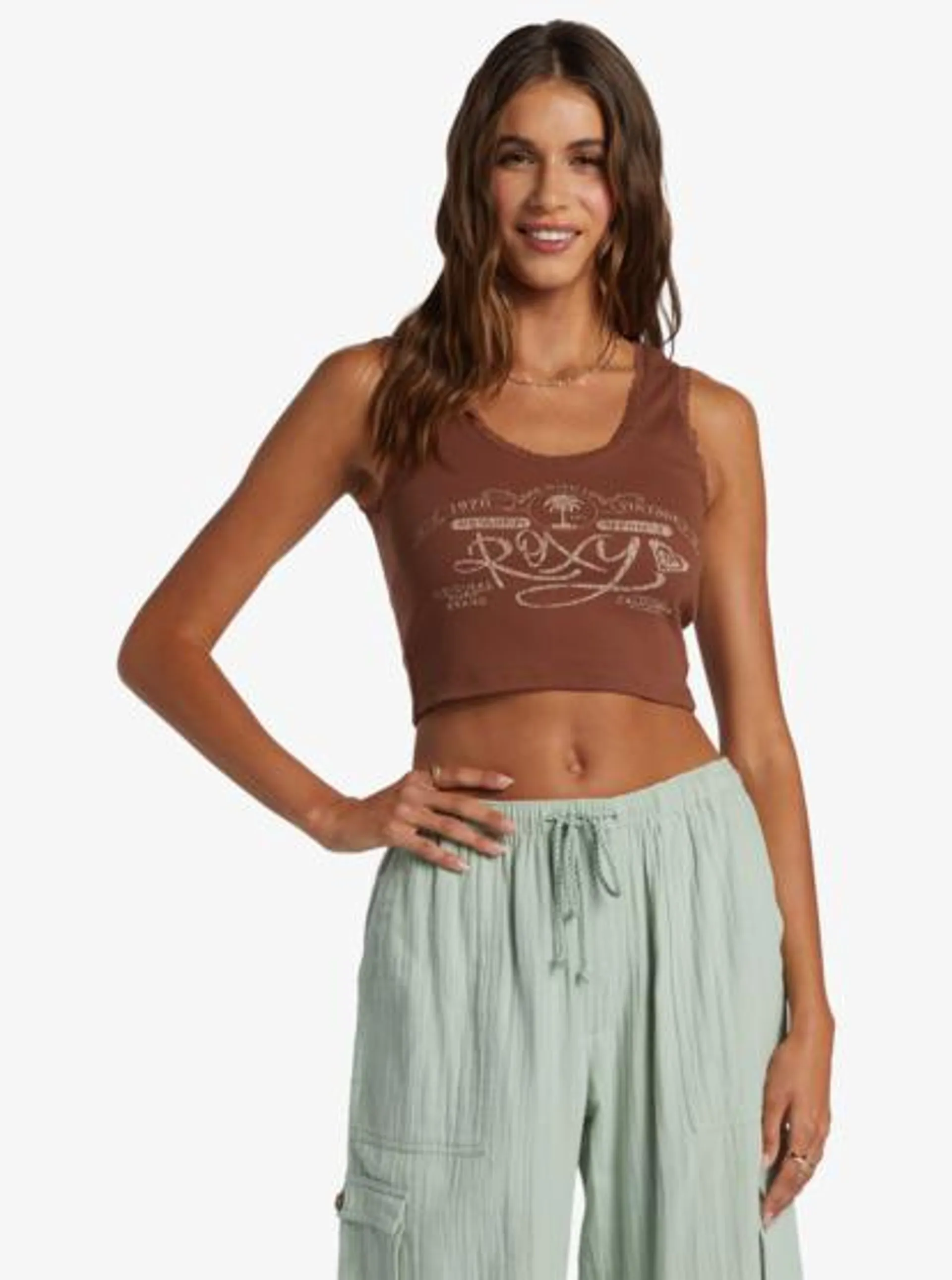 ROXY Vintage - Top Crop Sin Mangas para Mujer