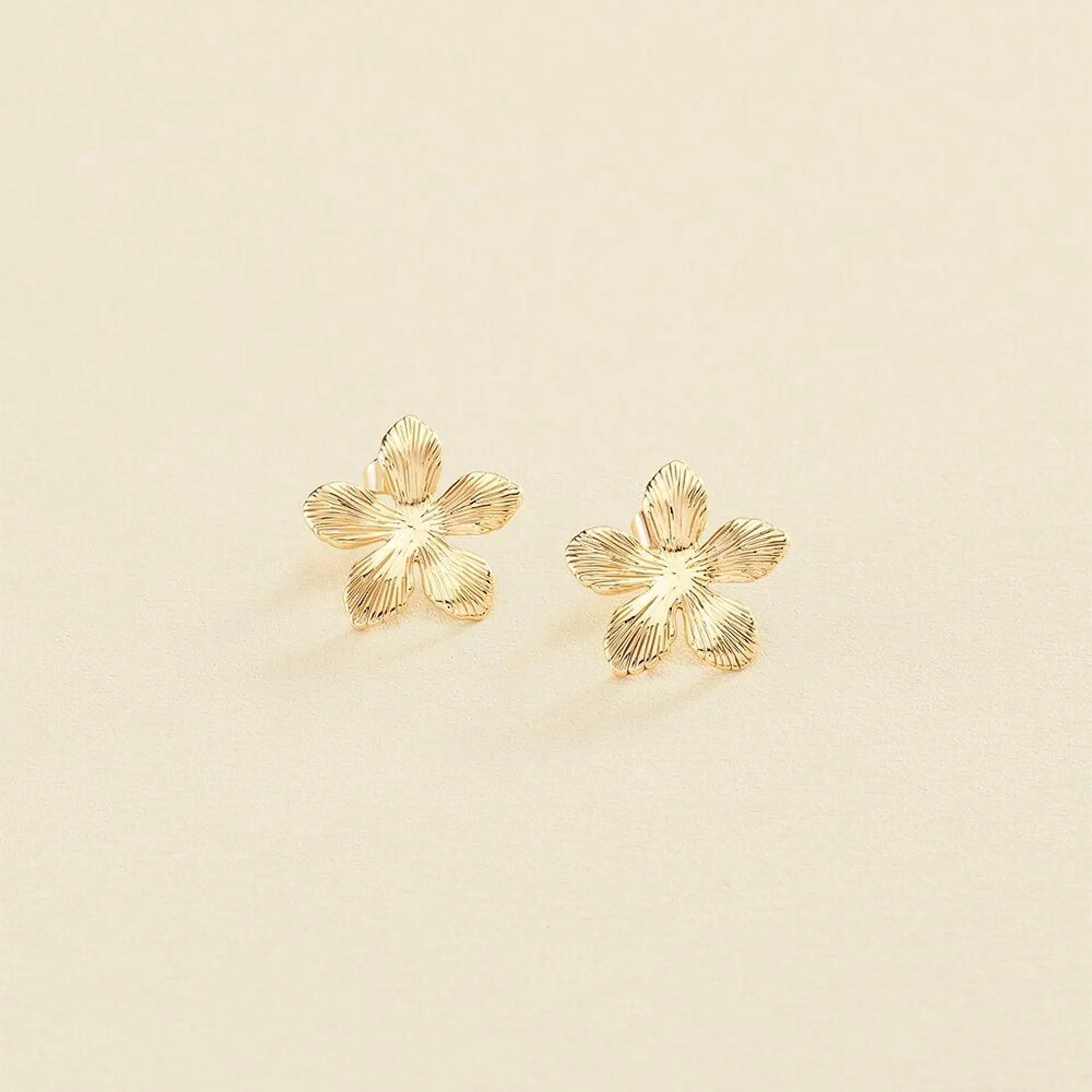 Pendientes cortos BLOOM - Dorado