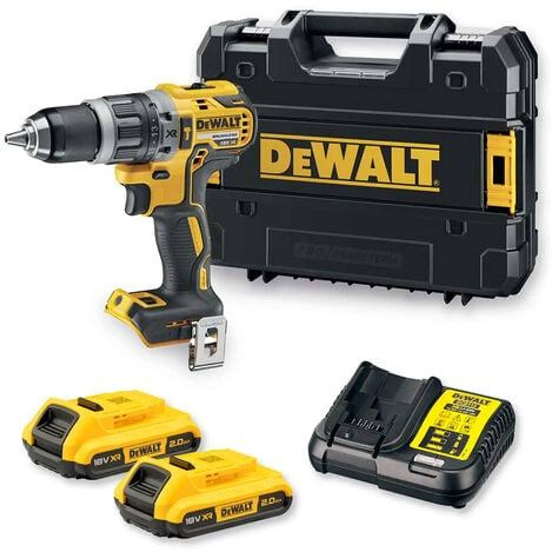 Dewalt DCD796D2-QW 18V XR taladro percutor sin escobillas 2X2Ah baterías