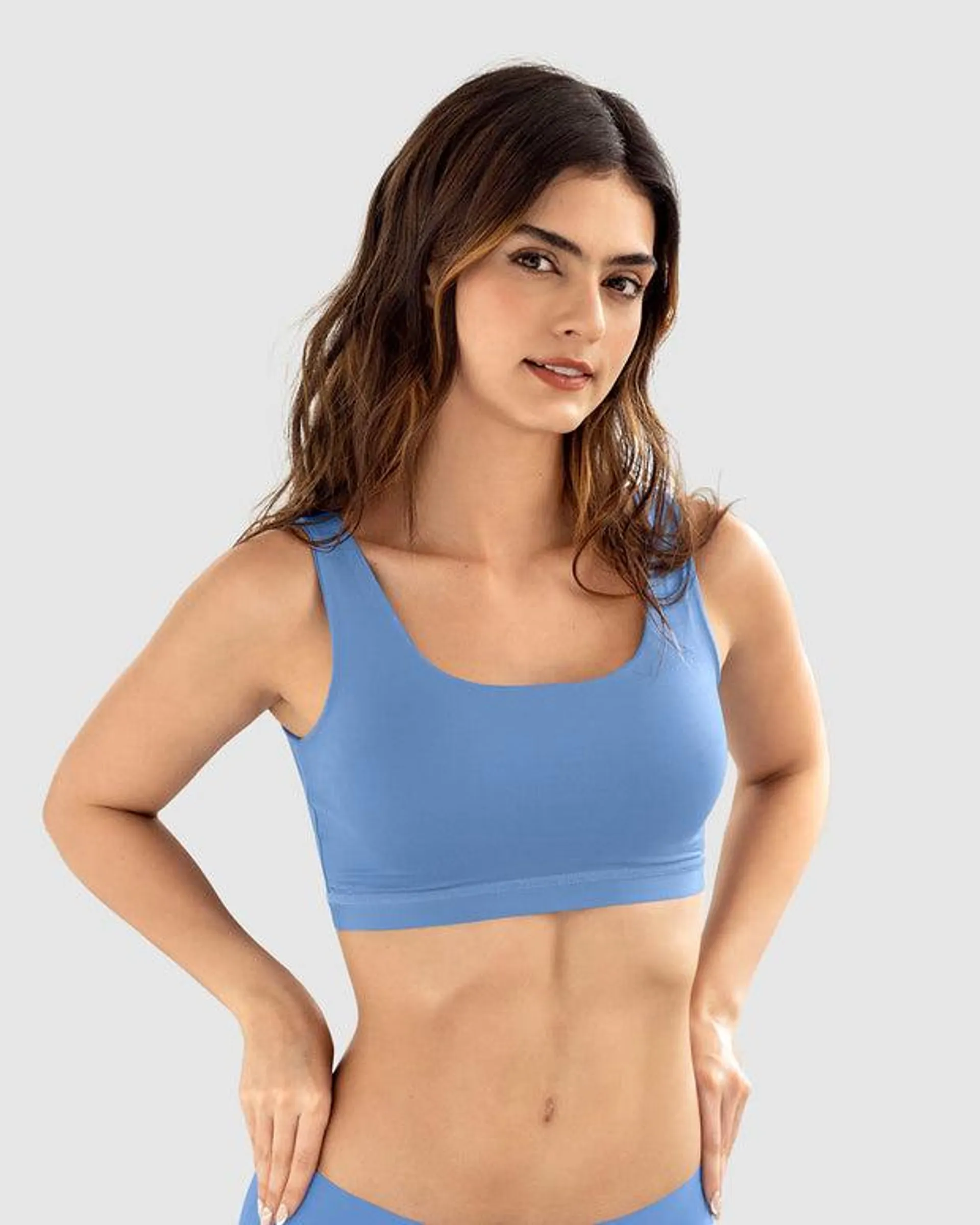 Top talla única ultracómodo con bolsillo interno para guardarlo Pocket Bra