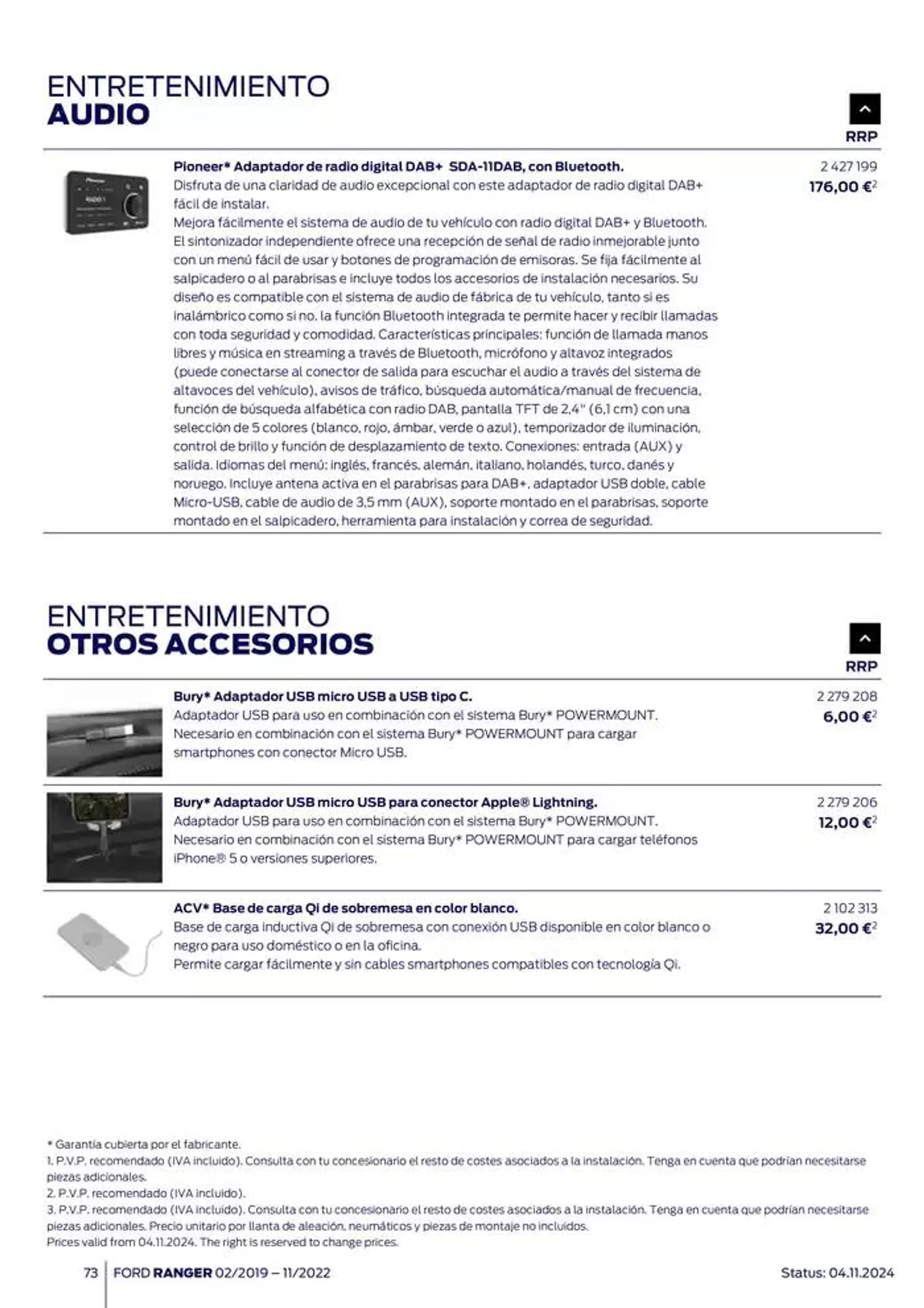 Catálogo de Ford de accesorios Ford Ranger 13 de noviembre al 13 de noviembre 2025 - Página 73
