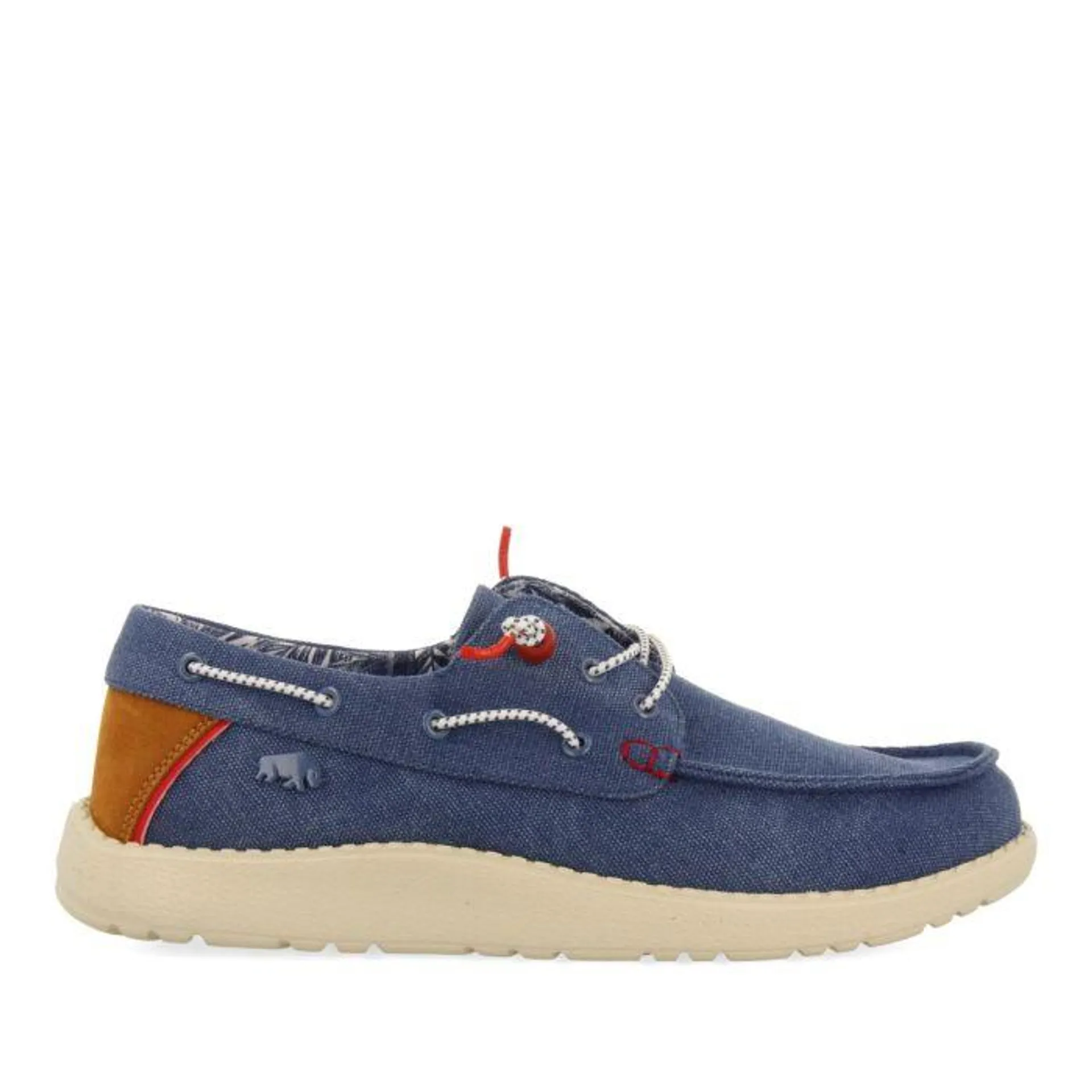NAVY BLUE MOCCASINS NAUTICAL STYLE WITH COLOR DETAILS FOR MEN SULT