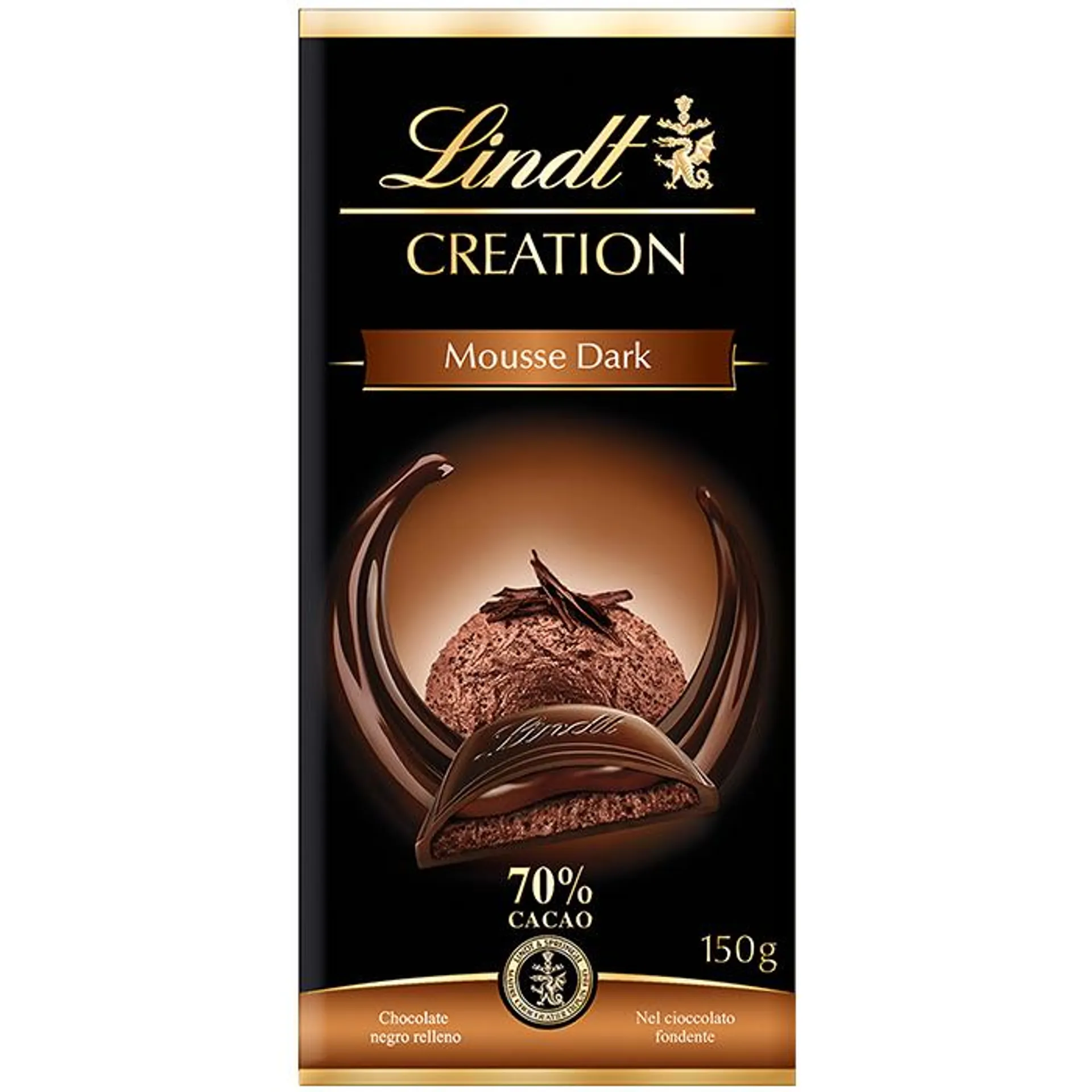 Tableta de Chocolate Creation Mousse 70% Cacao 150g - Lindt