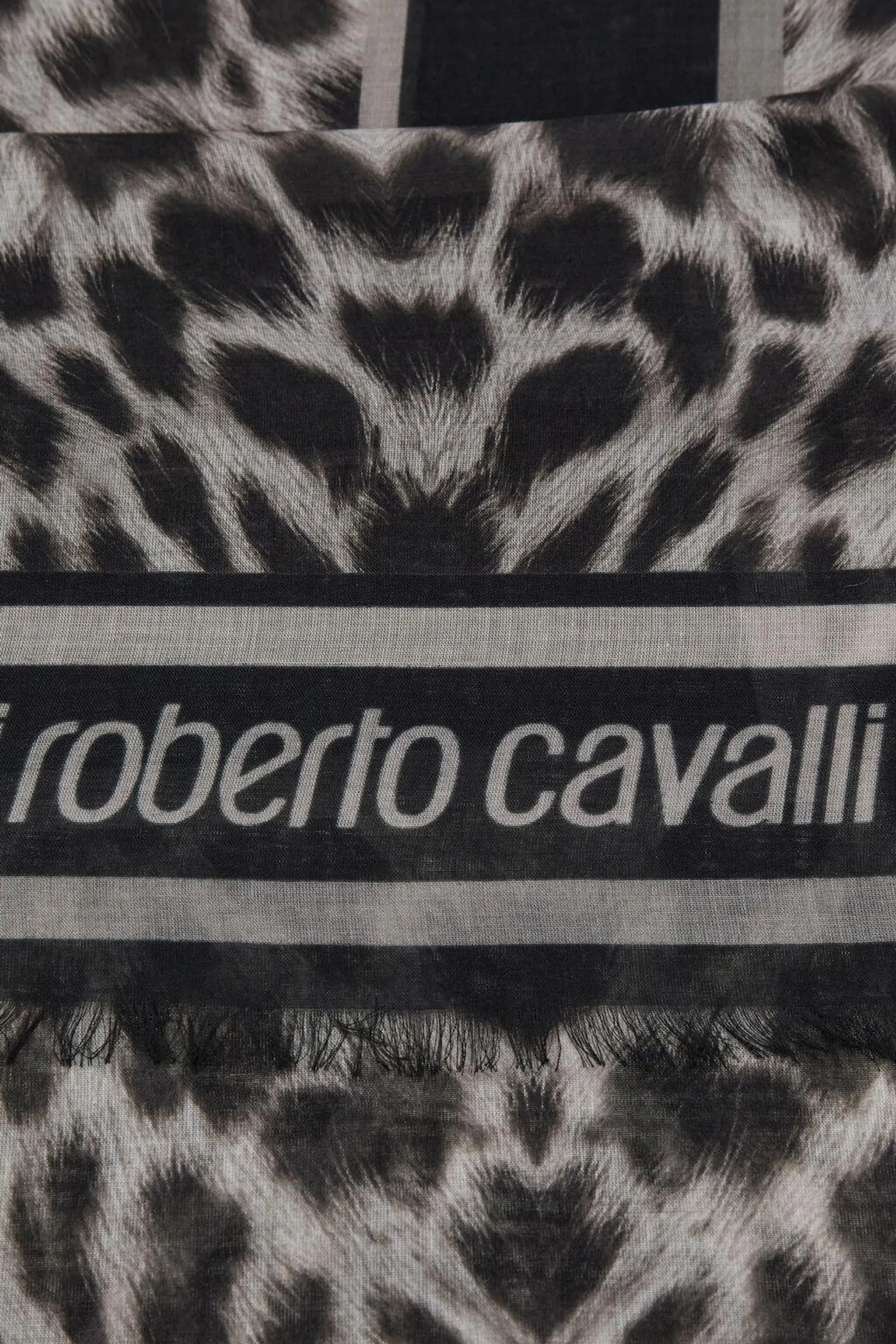 Roberto Cavalli shawl with Giaguaro Heritage print