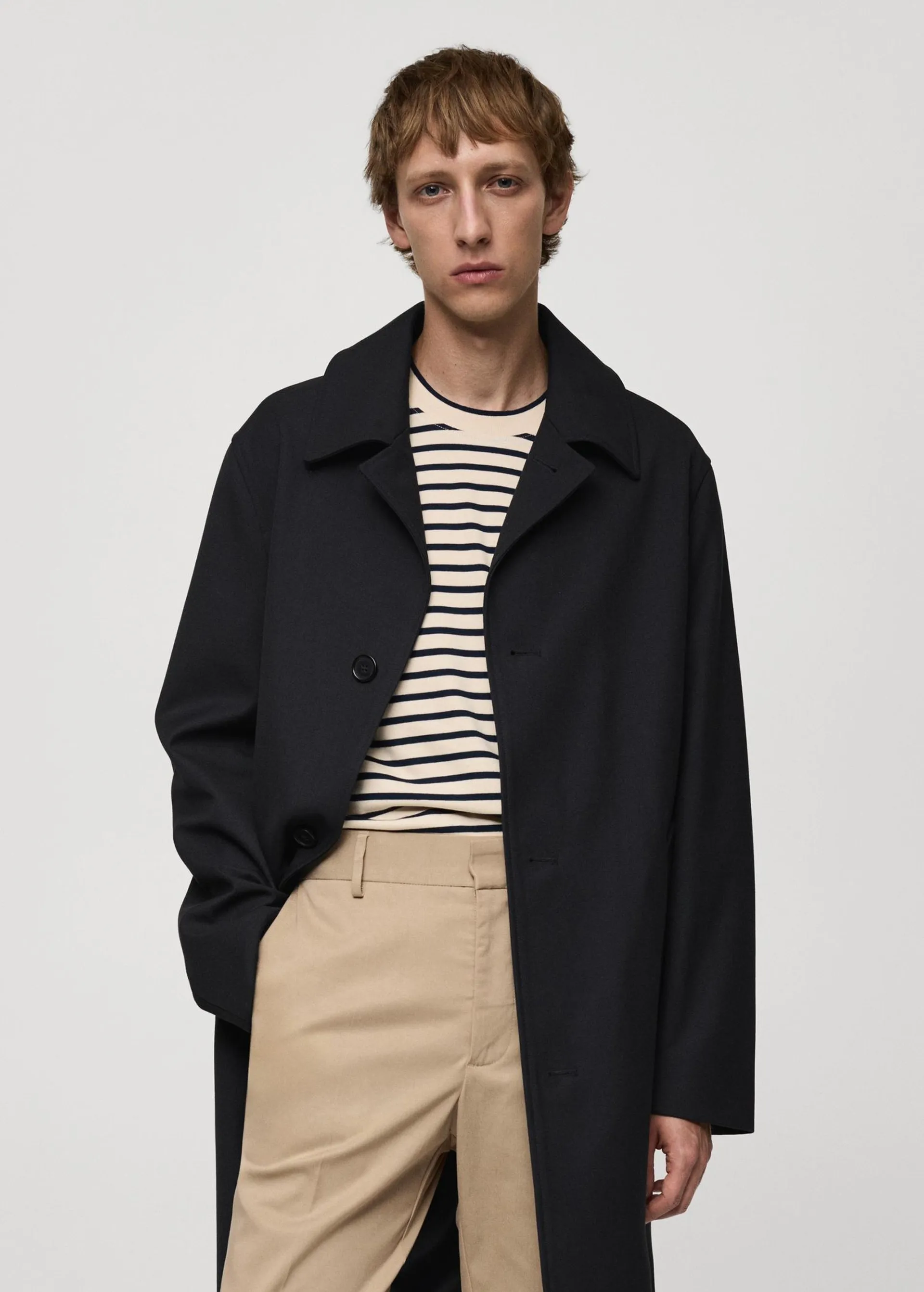 Gabardina oversize comfort stretch