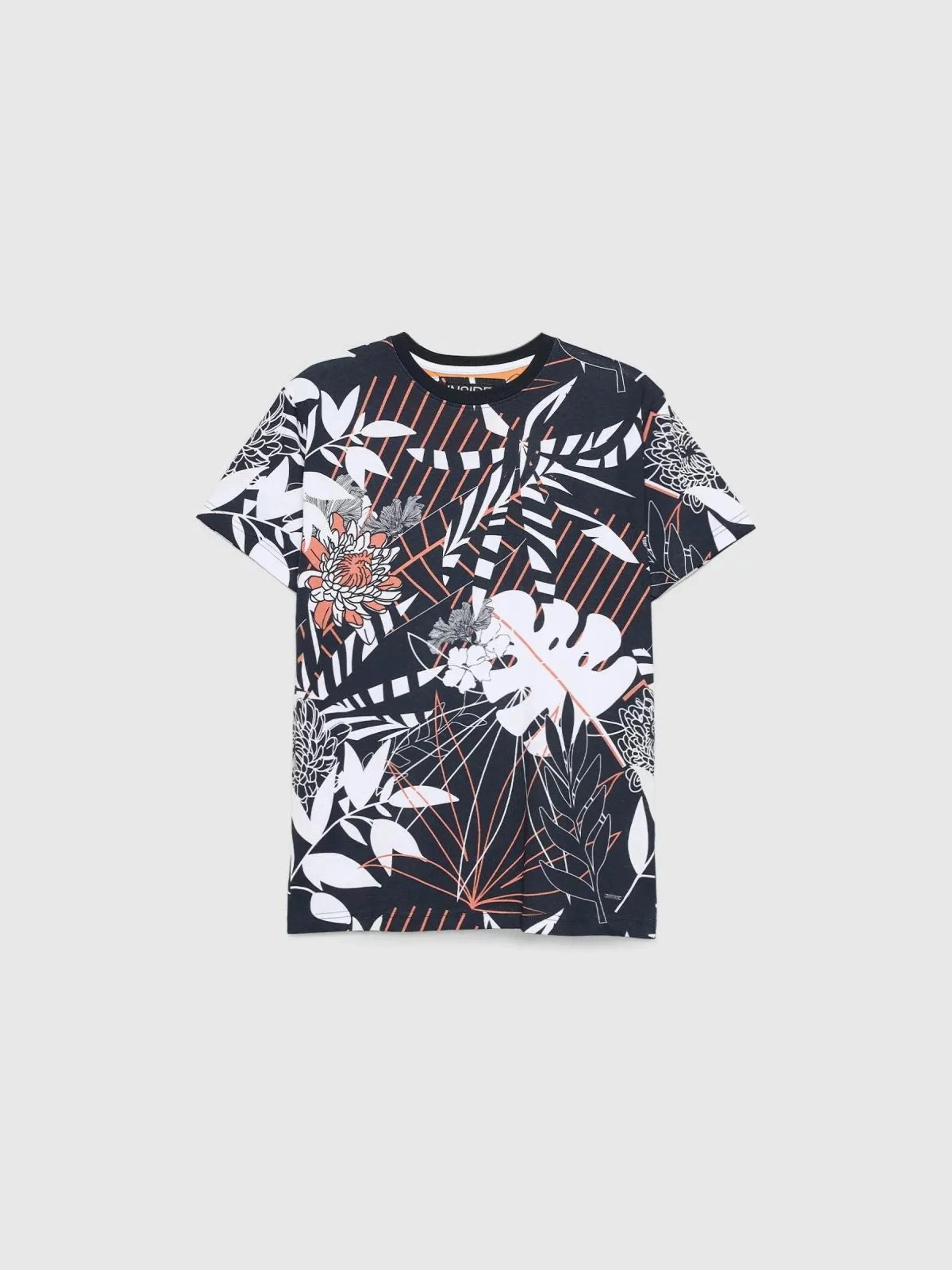 Camiseta tropical hojas