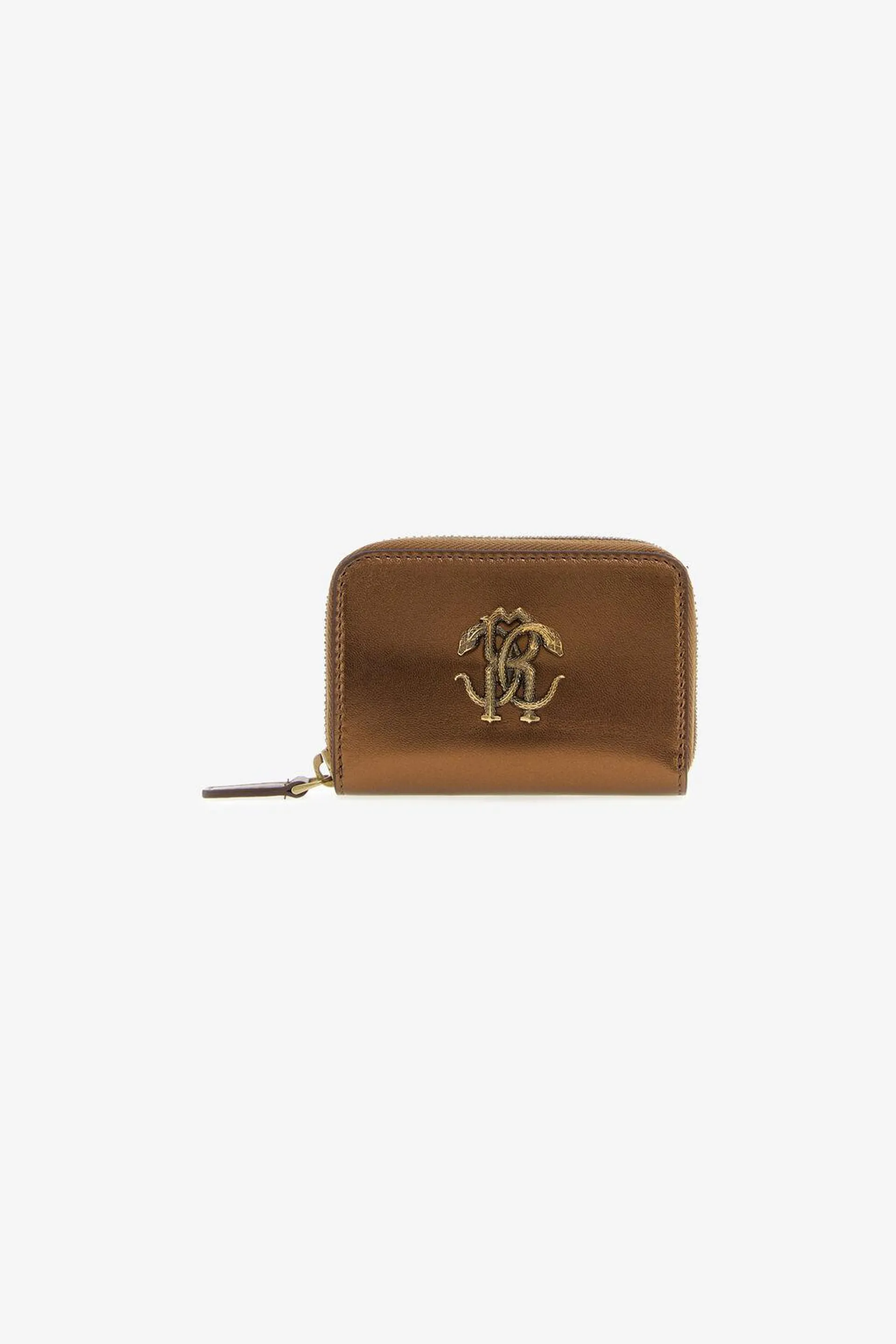 Small wallet with Monogram RC and zip