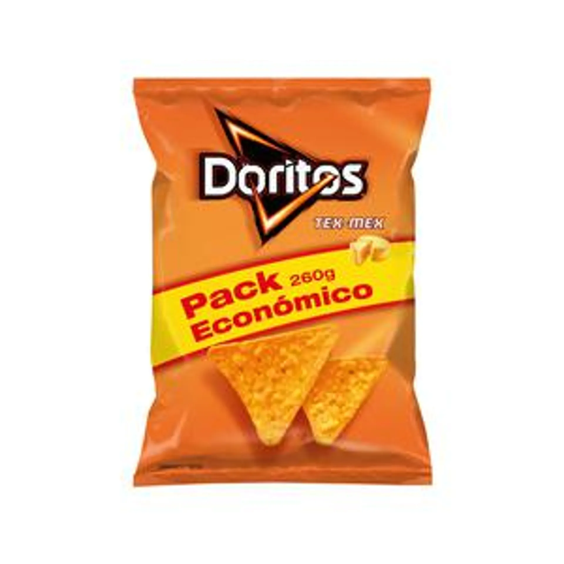 DORITOS Nachos de maíz con sabor a queso DORITOS Tex Mex bolsa de 260 g.