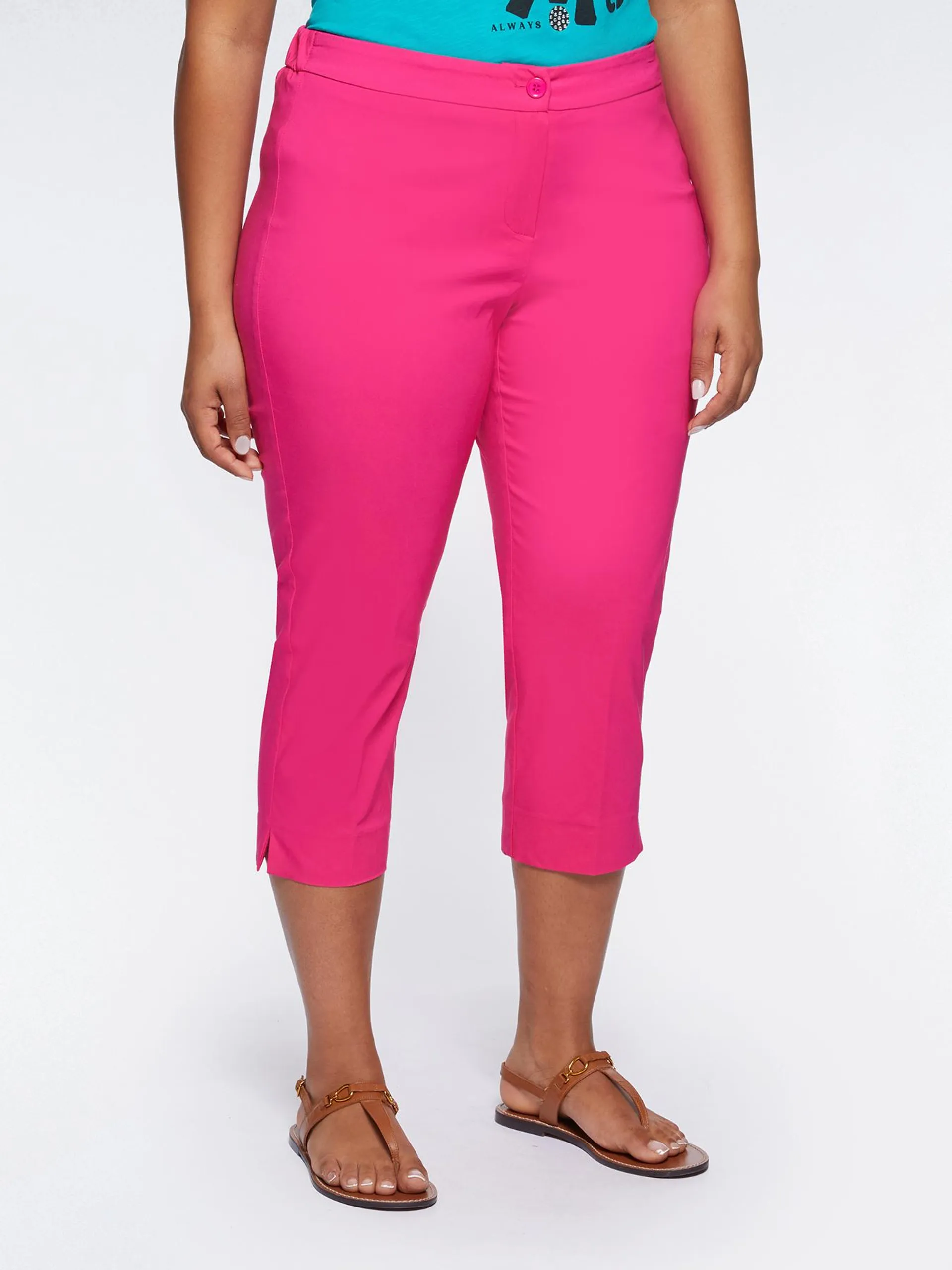 Pantaloni Capri in tessuto stretch