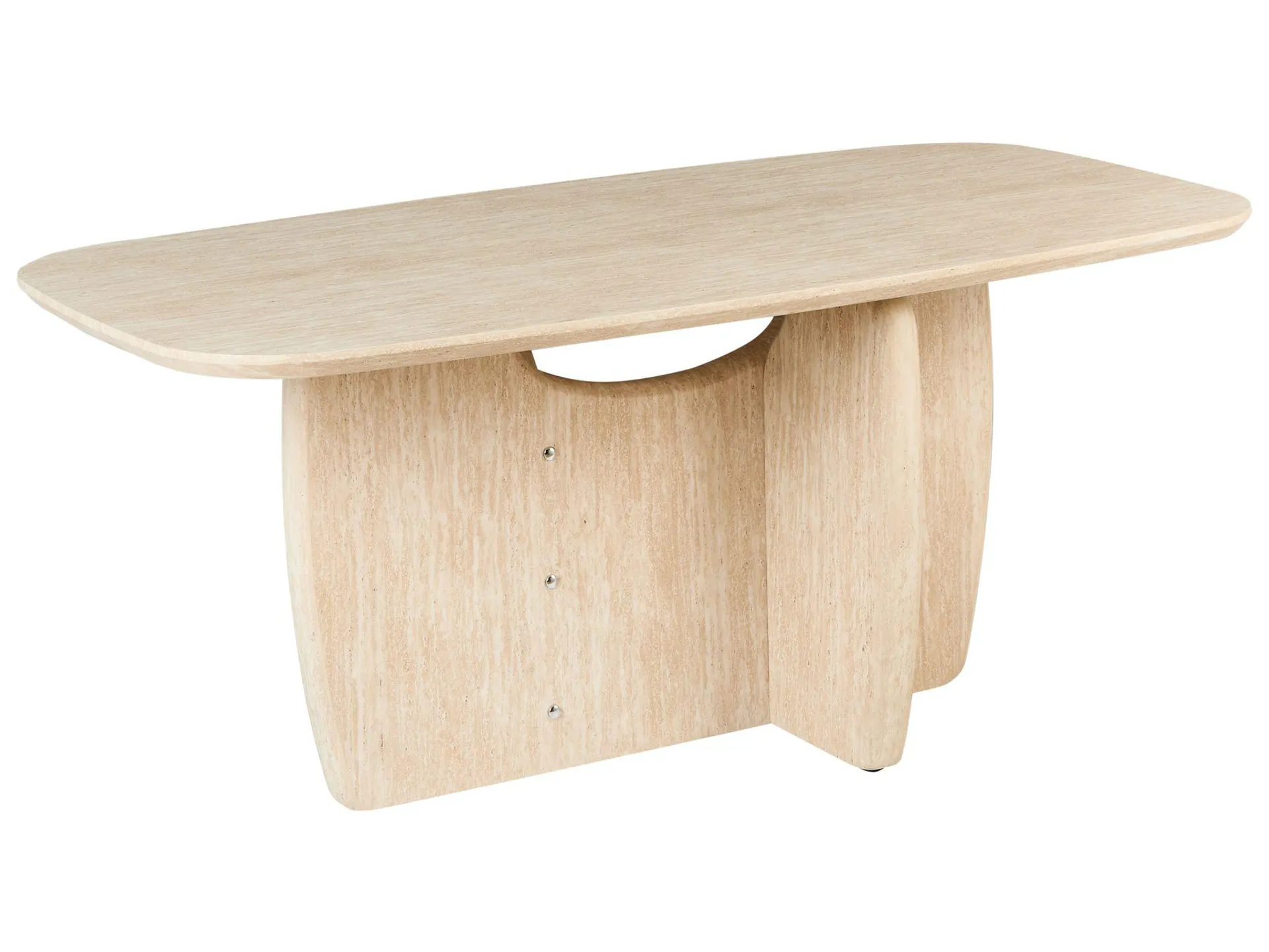 Mesa de comedor TRAVERS Efecto travertino 180 cm 90 cm