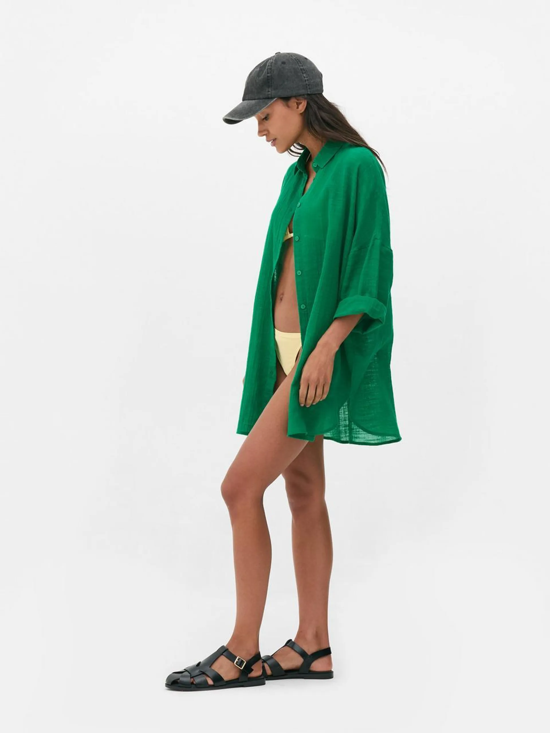 Camicia copricostume con bottoni
