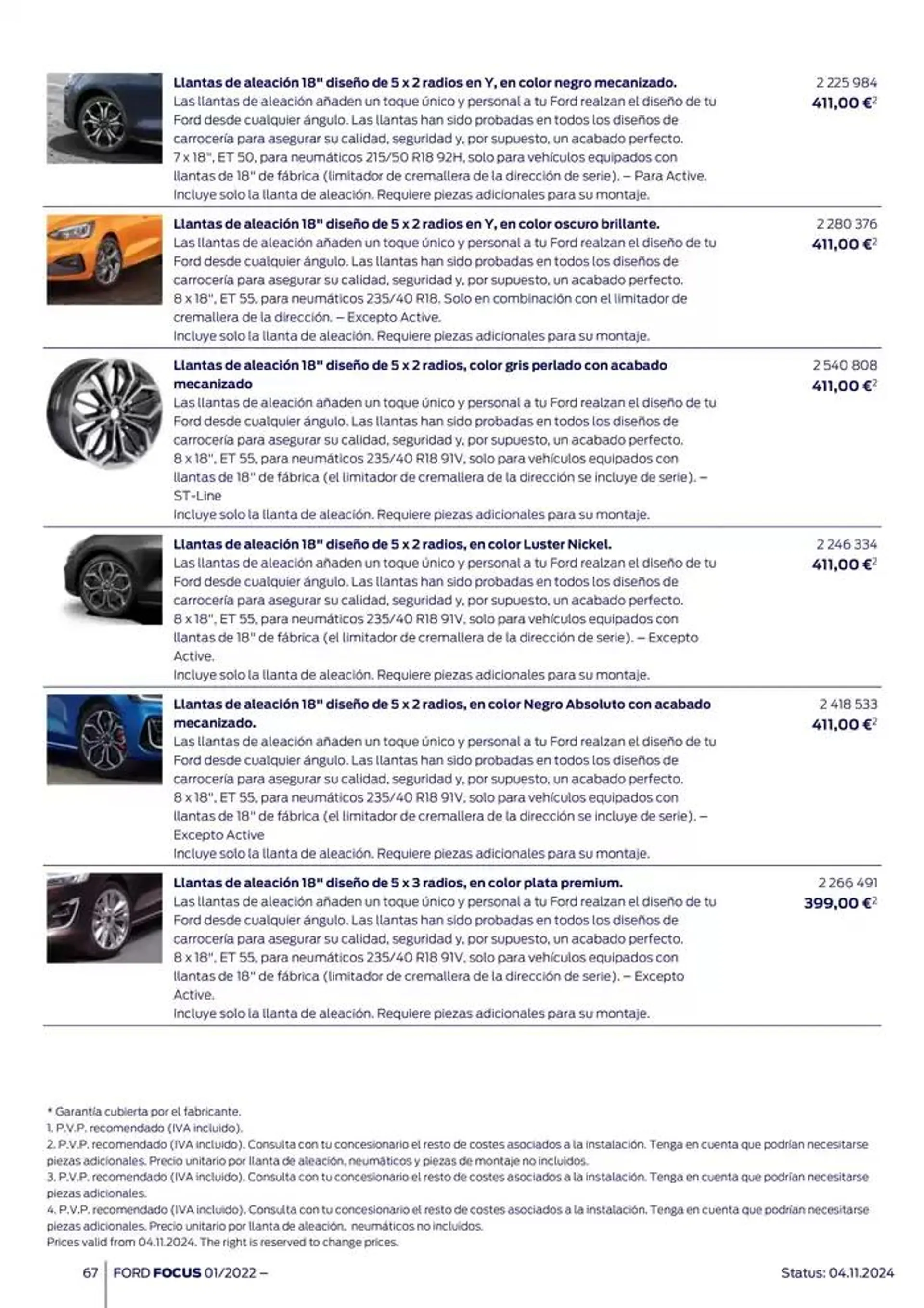 Catálogo de Ford de accesorios Focus 13 de noviembre al 13 de noviembre 2025 - Página 67