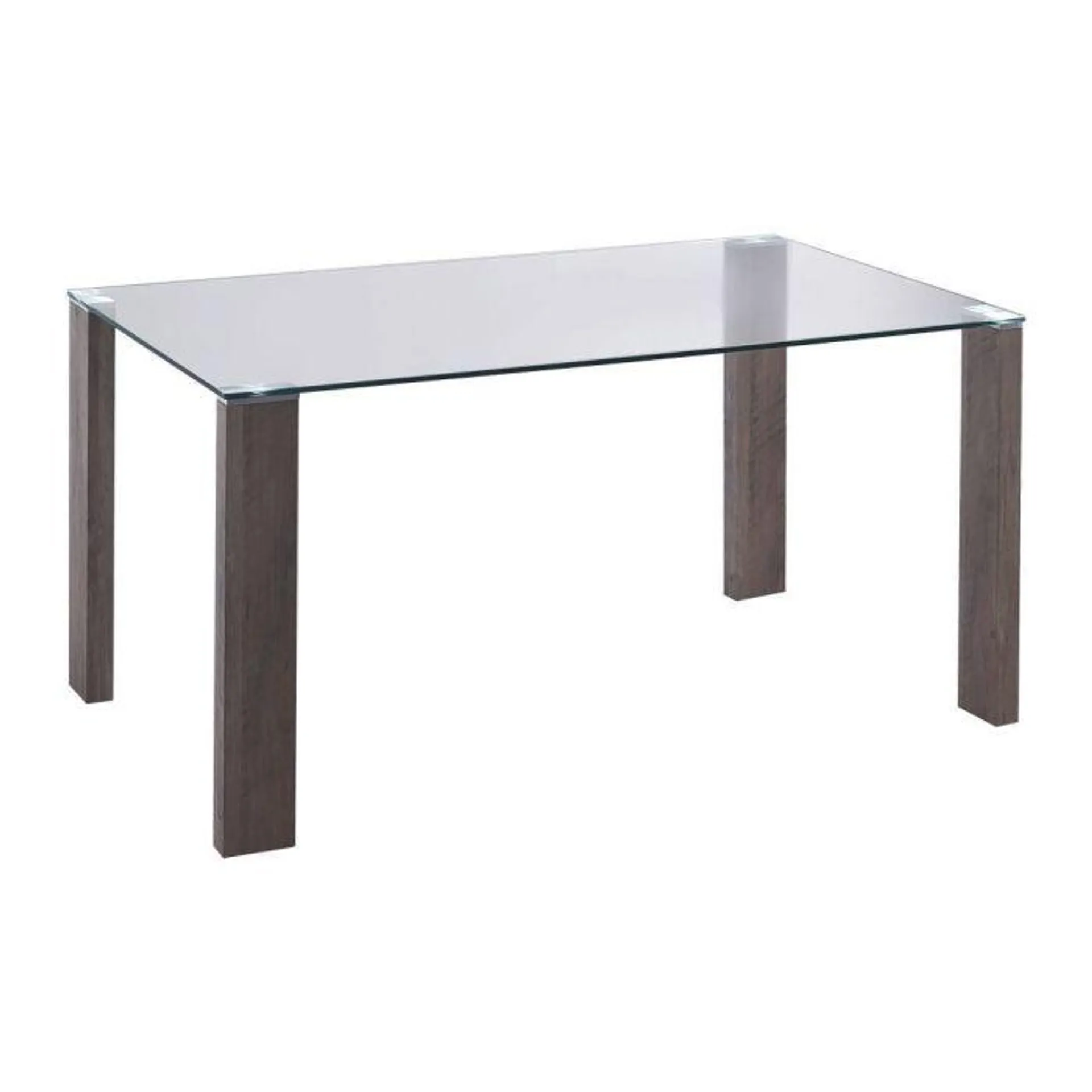 Mesa de Comedor 150 cm con Tablero de Cristal HANA