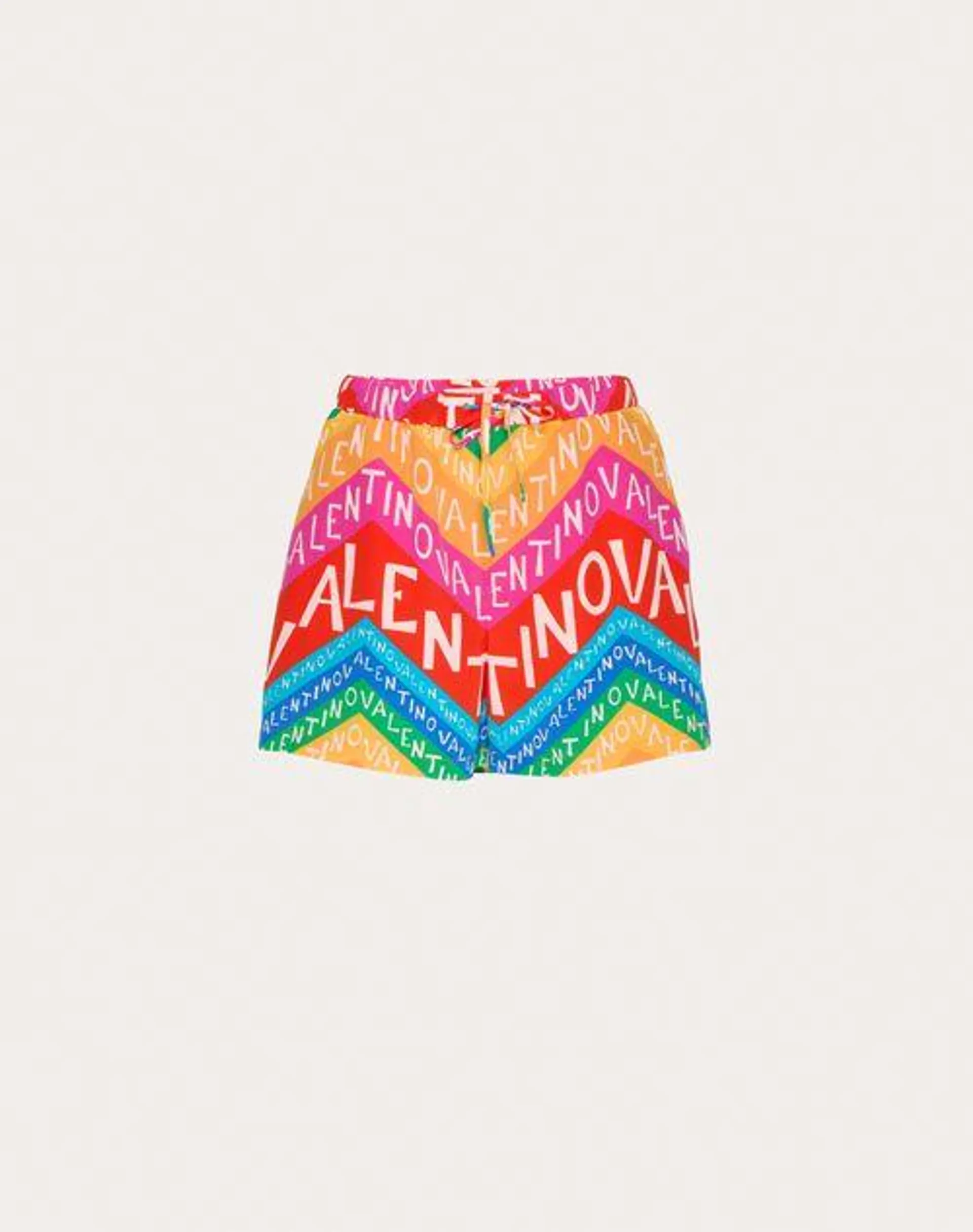 SHORTS VALENTINO EN CREPE DE CHINE CHEVRON 24