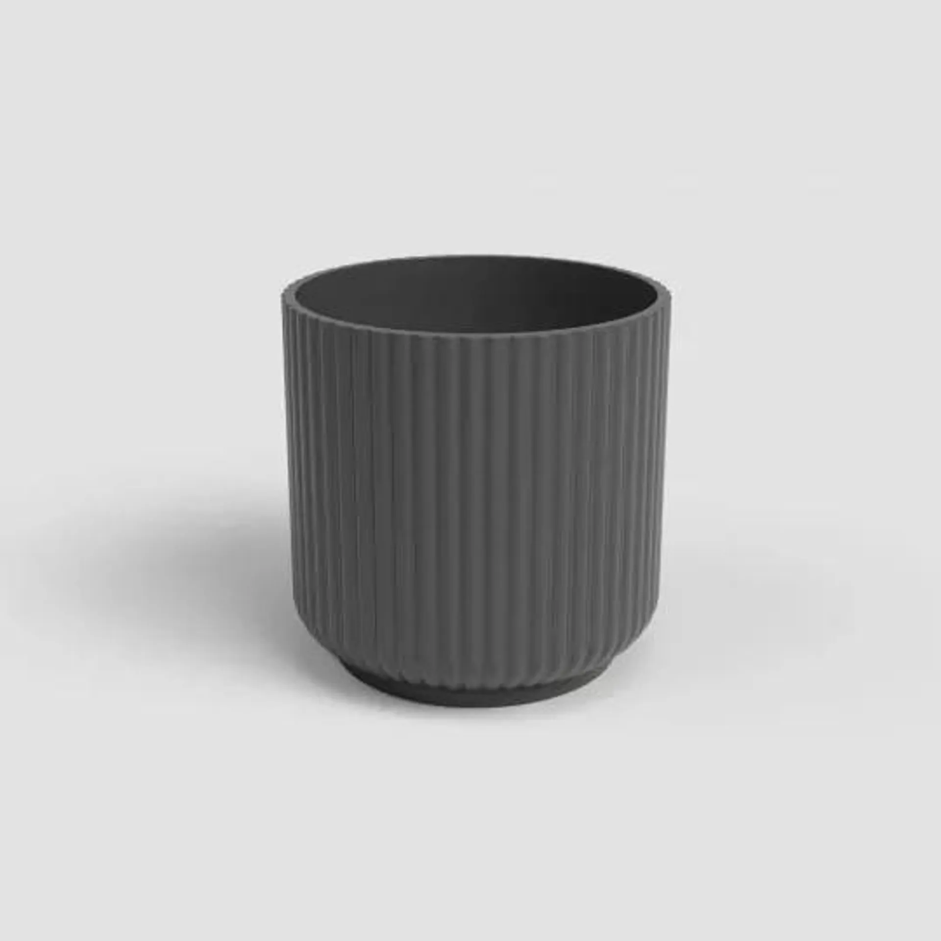 MACETA LUNA ANTRACITA D14X H12,60CM,