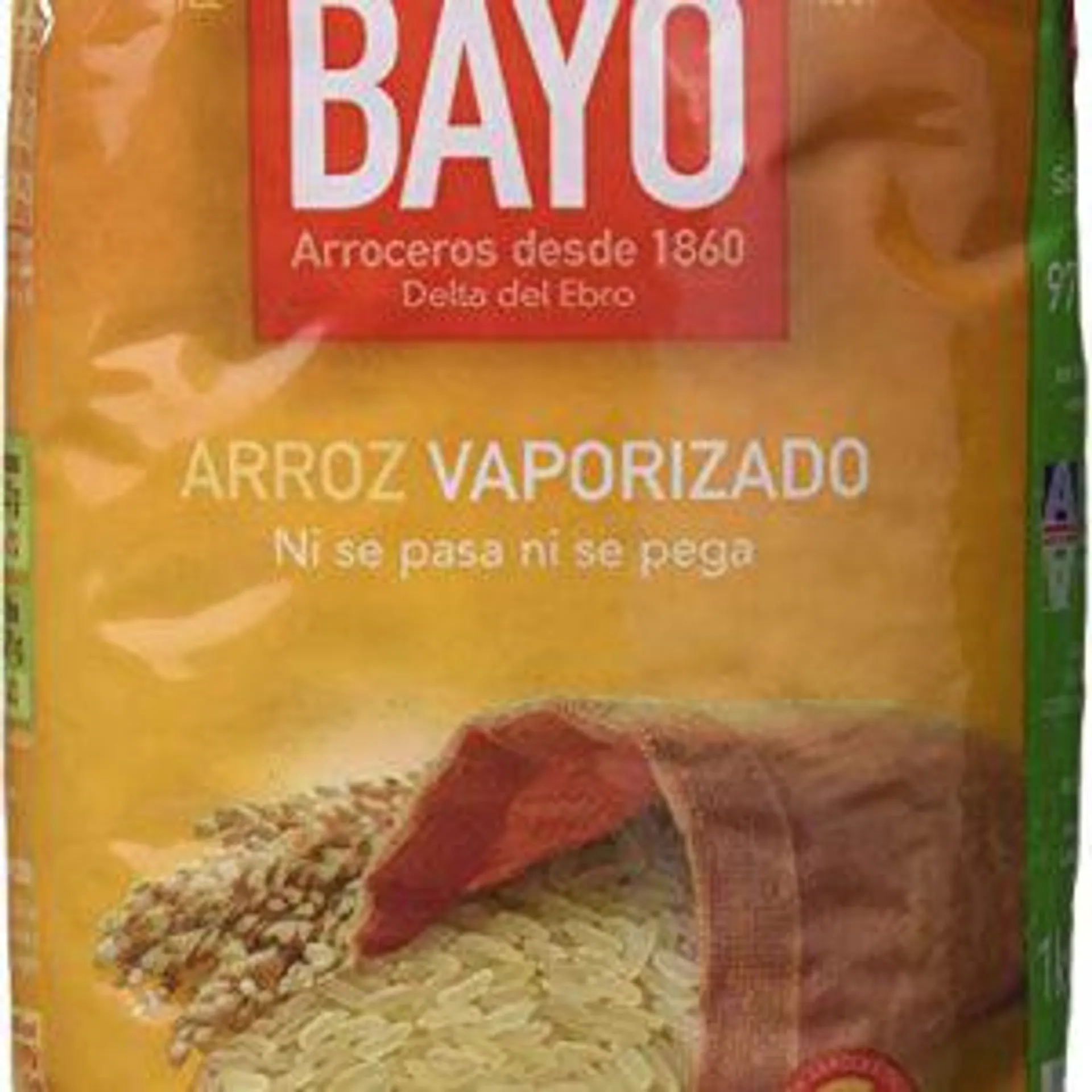 ARROZ VAPORIZADO PAQUETE BAYO 1KG