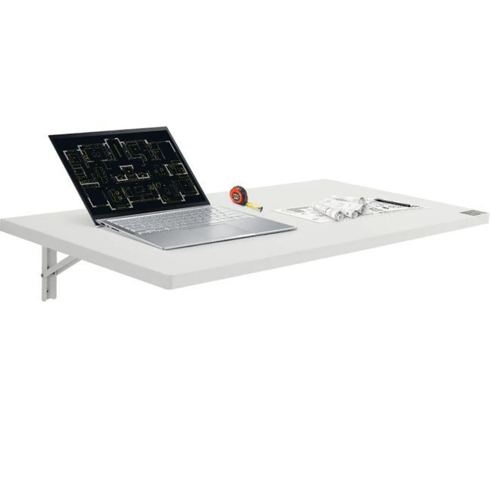VEVOR Mesa Plegable de Pared, 1000mm x 500mm, Mesa Abatible de Pared, Soporte de Hierro, Escritorio Colgante para Espacios Pequeños, Oficina en Casa
