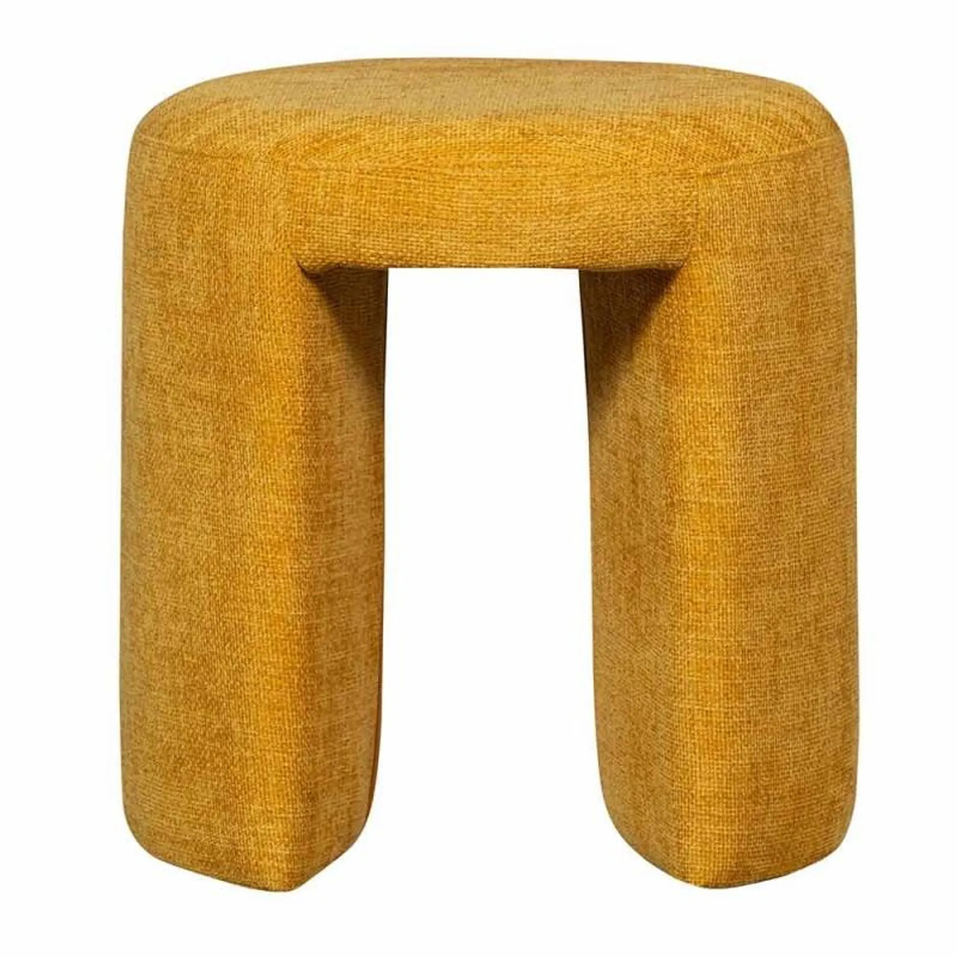 Charlie upholstered stool, Mustard