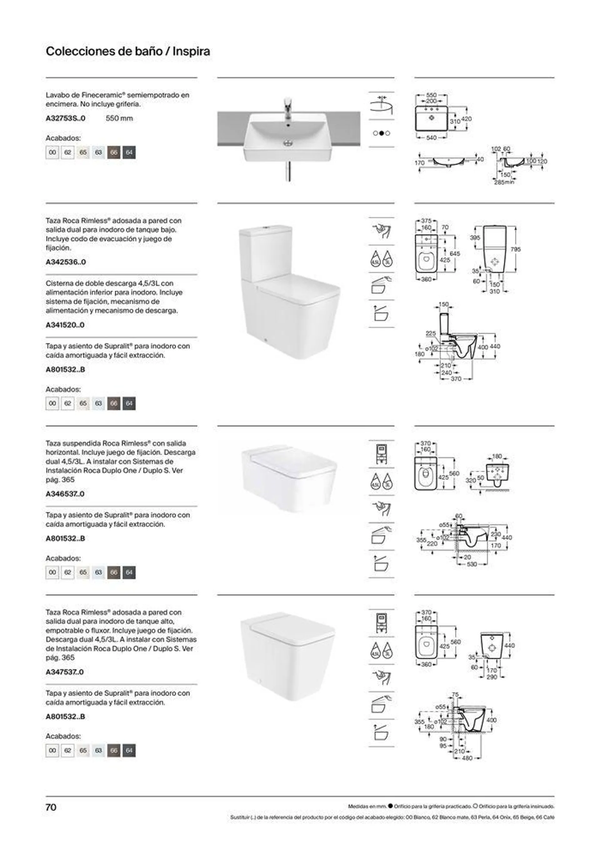 Catálogo de Colecciones de Baño, Muebles y Accesorios 19 de septiembre al 31 de diciembre 2024 - Página 72