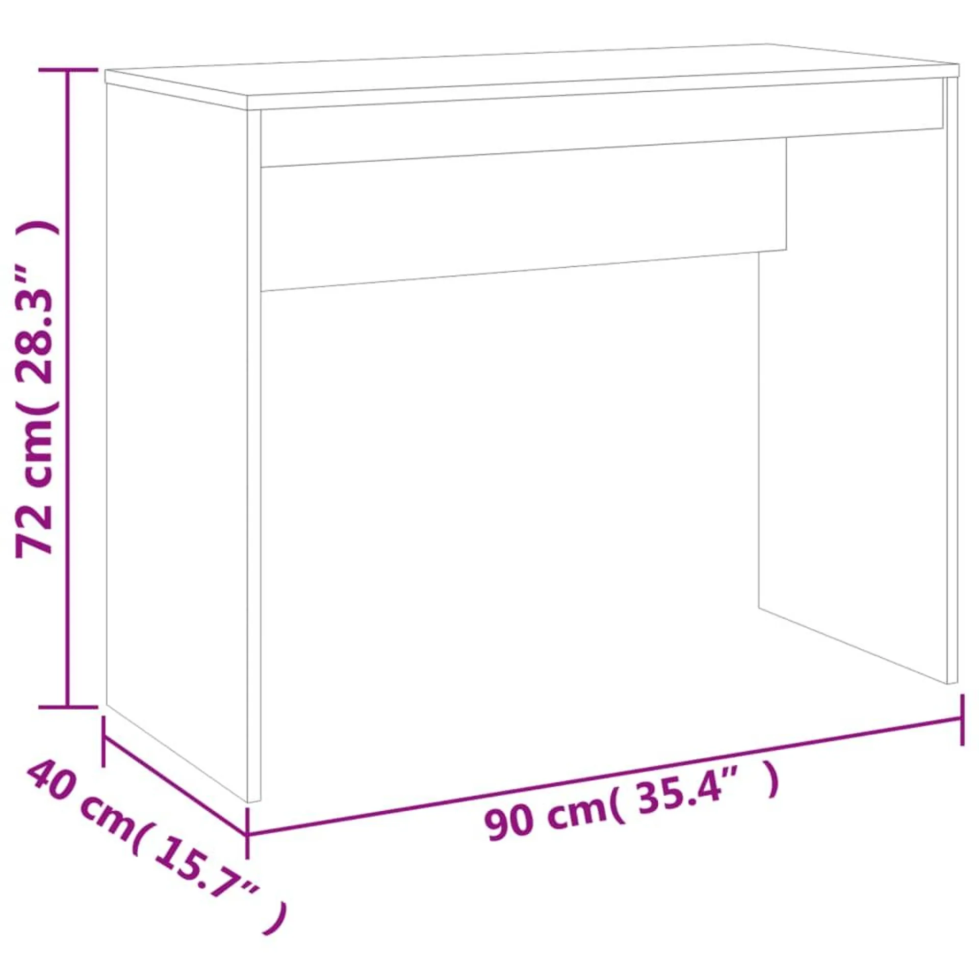 Escritorio Oker minimalista 72x90x40 cm