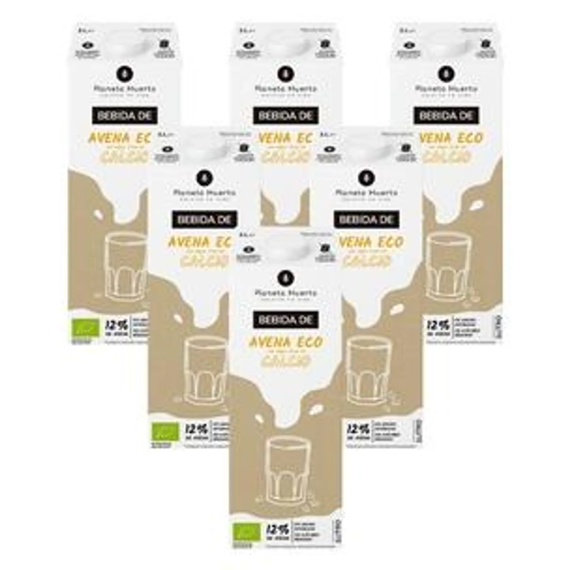 Pack 6x Bebida de Avena Eco rica en Calcio Planeta Huerto 1L