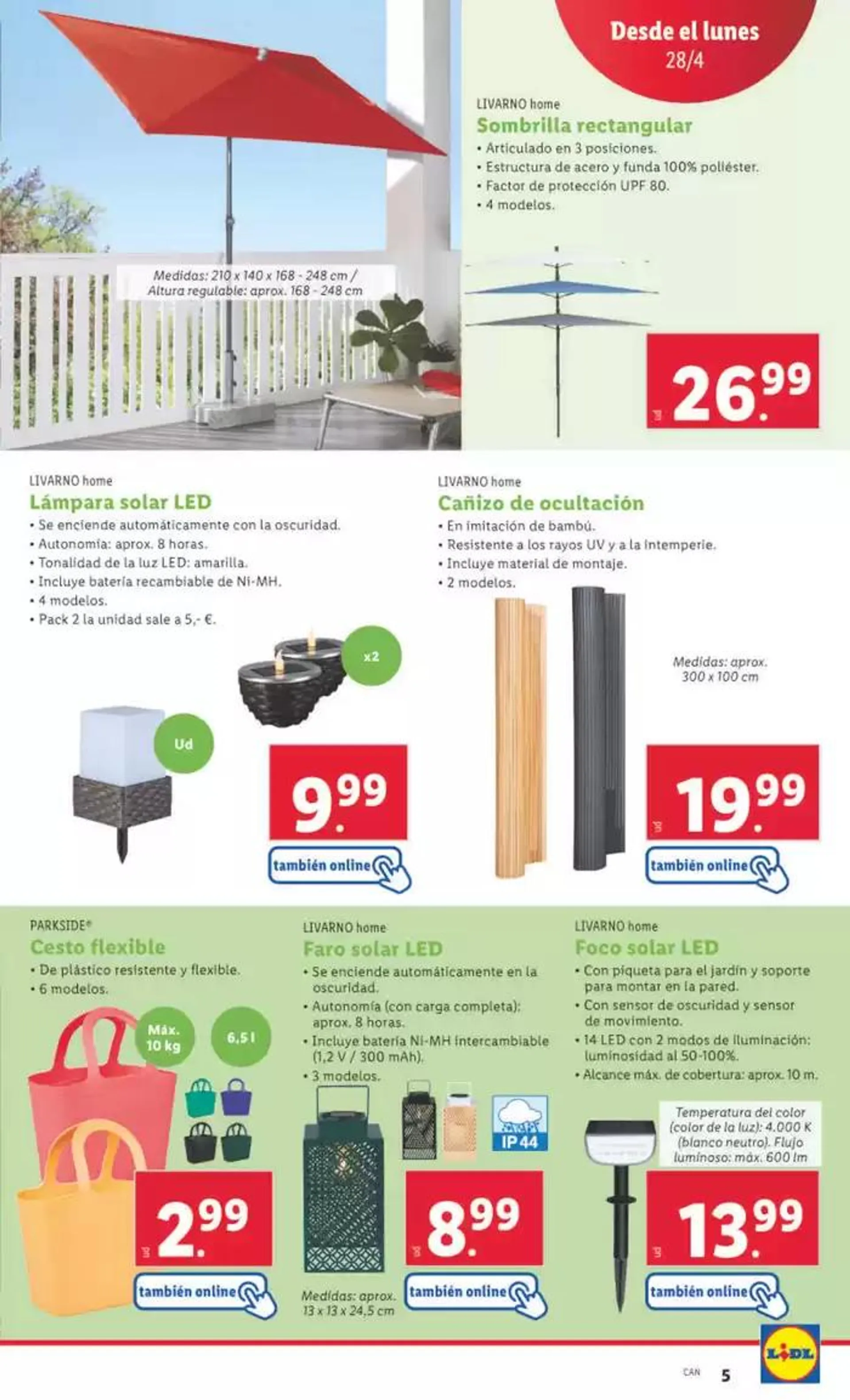 Catálogo de ¡Bazar Lidl! Ofertas válidas del 28/04 al 04/05 28 de abril al 4 de mayo 2025 - Página 7